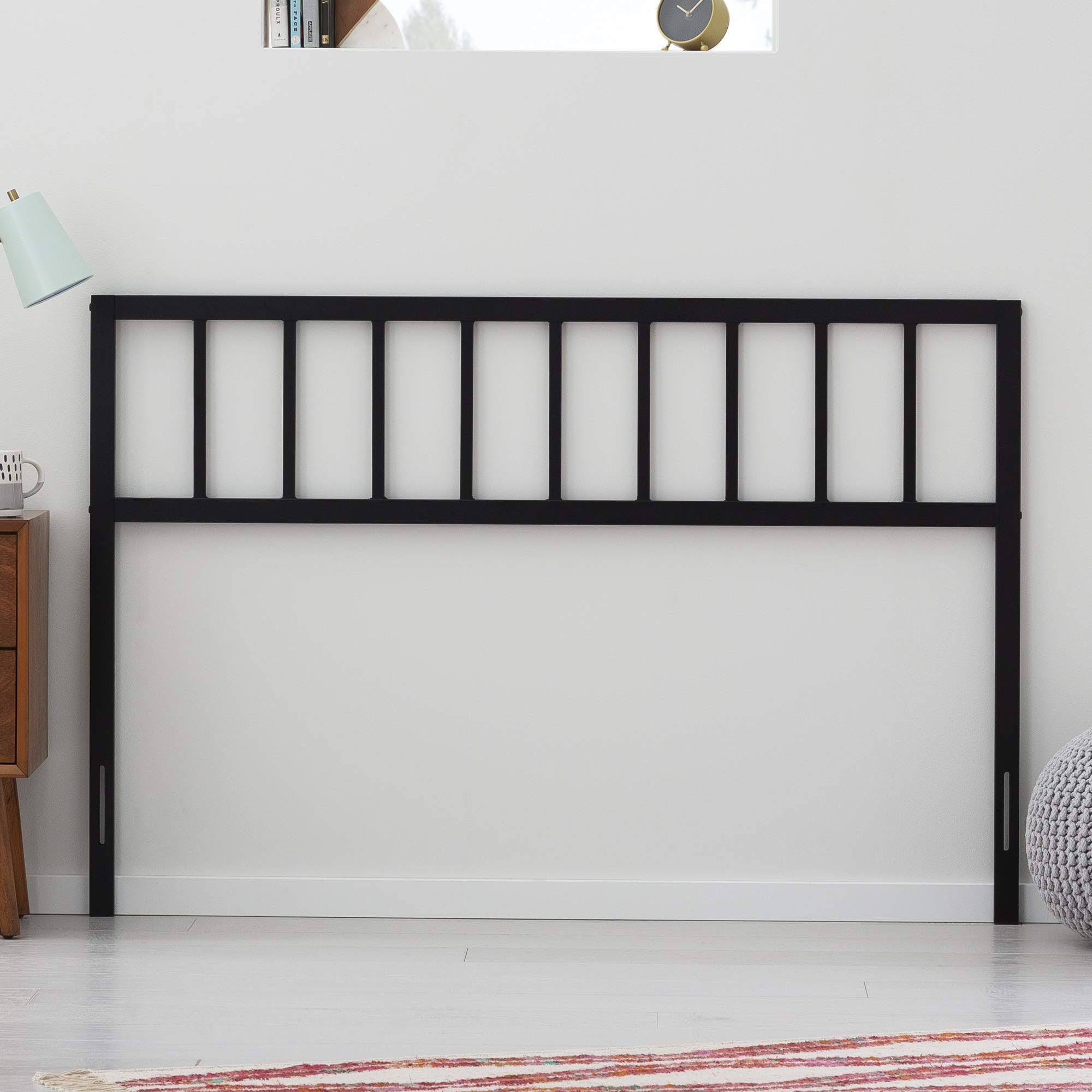 Linenspa Black Decorative Metal Steel Construction- Vertical Bar Design-40 Inches Tall Headboard, JAMZNBXP_LCXGQ