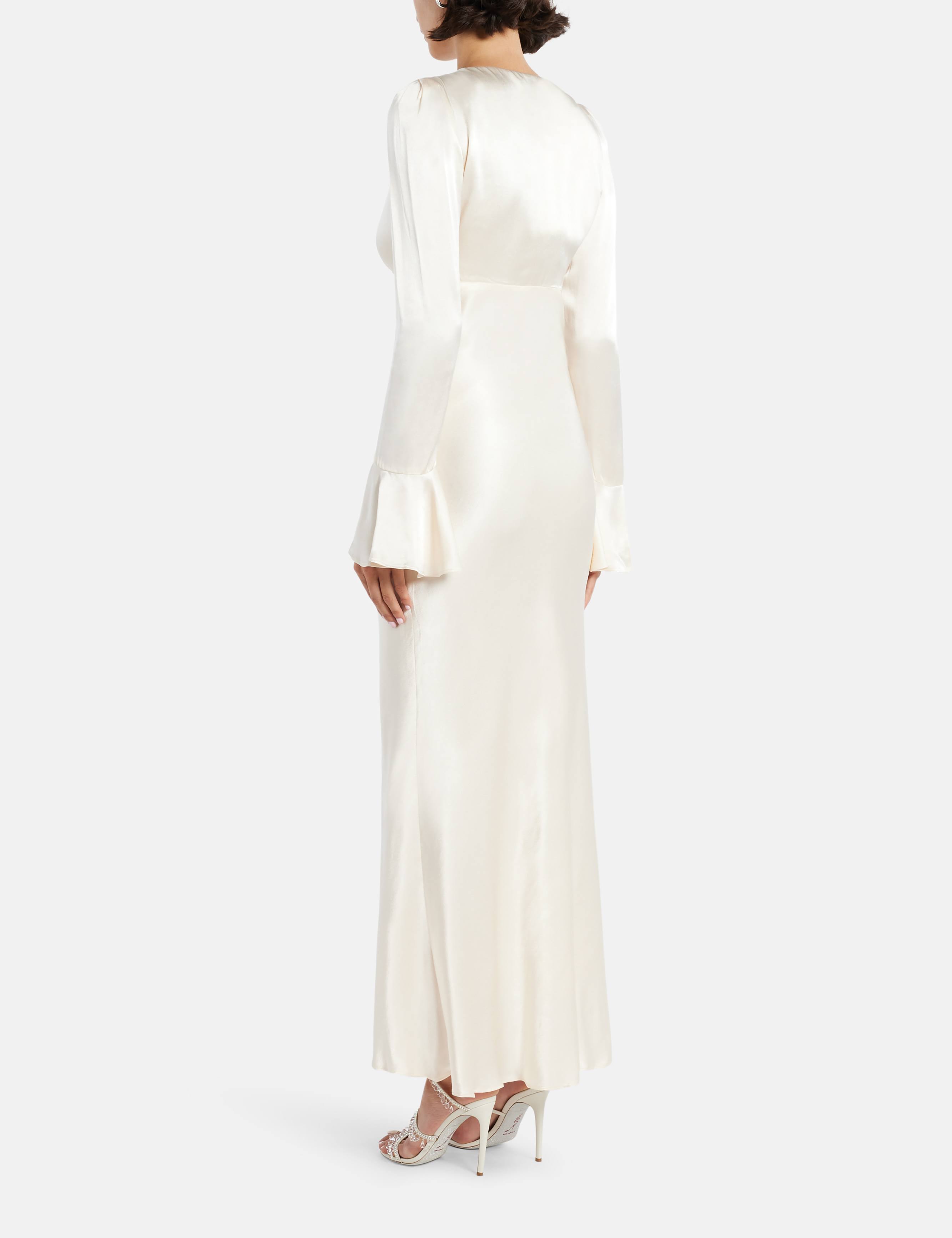 Shona Joy La Lune Frill Cuff Bias Midi Dress - YXIV5KZV_3ZKVV