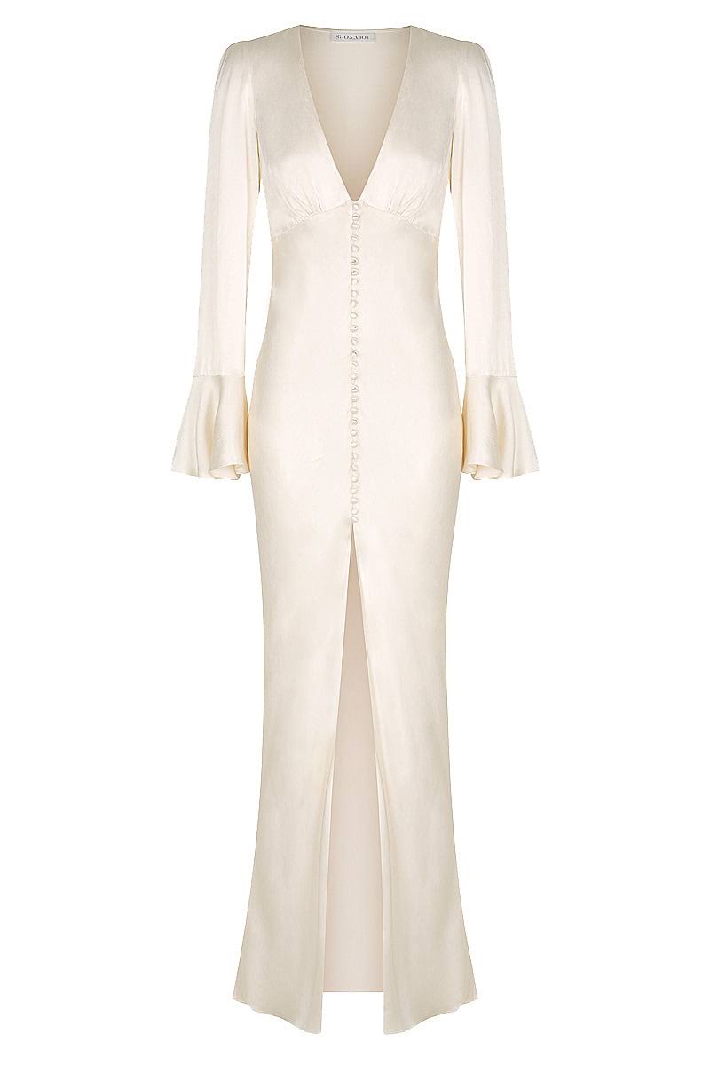 Shona Joy La Lune Frill Cuff Bias Midi Dress - YXIV5KZV_3ZKVV