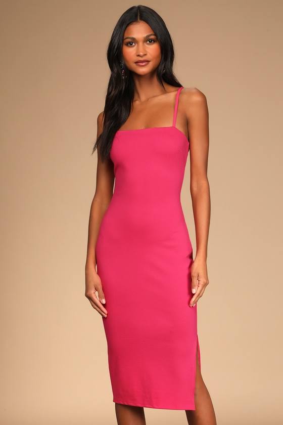 Lulus Paulina Square Neck Cocktail Sheath Dress Bright LYBDE370_EXV7Z