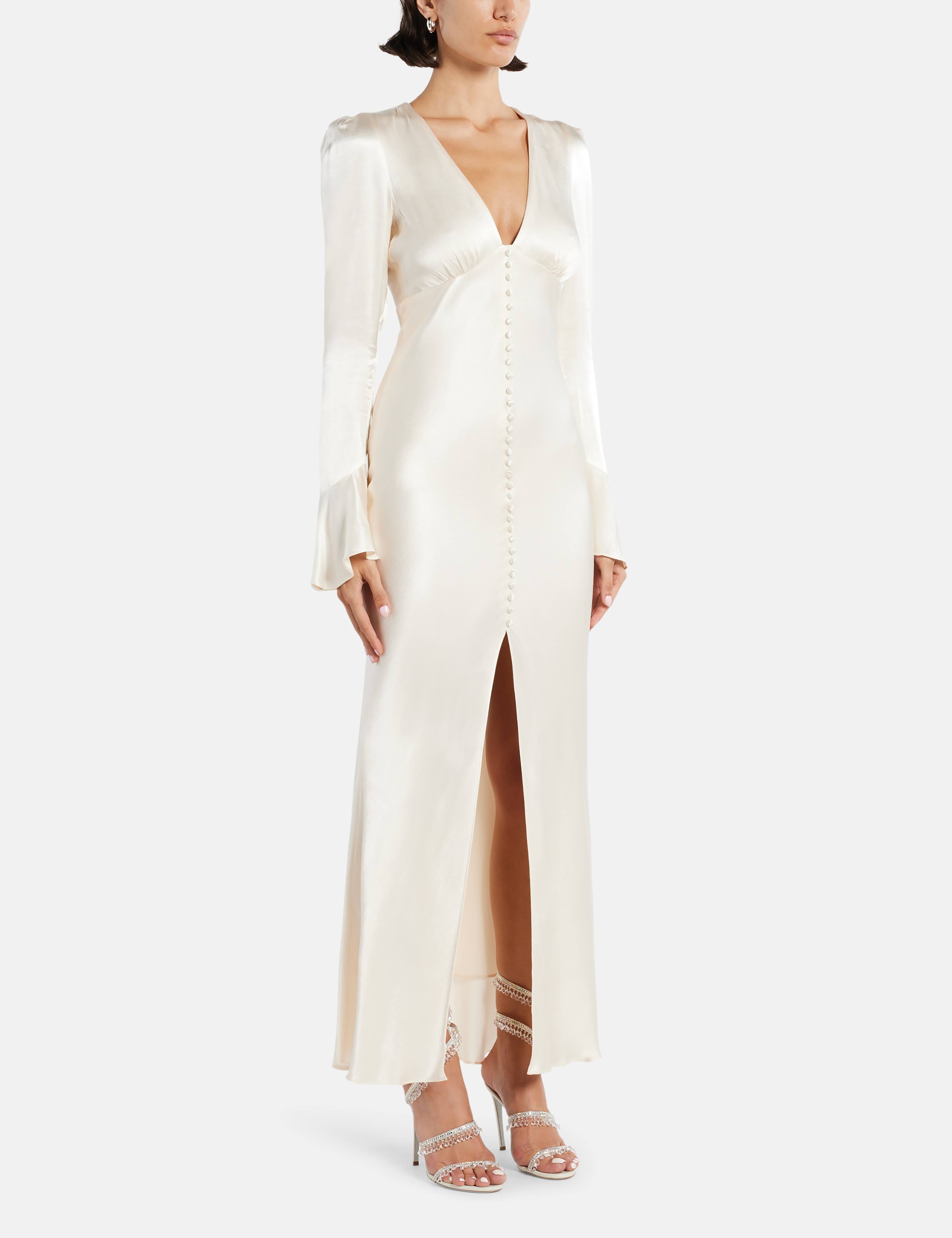 Shona Joy La Lune Frill Cuff Bias Midi Dress - YXIV5KZV_3ZKVV