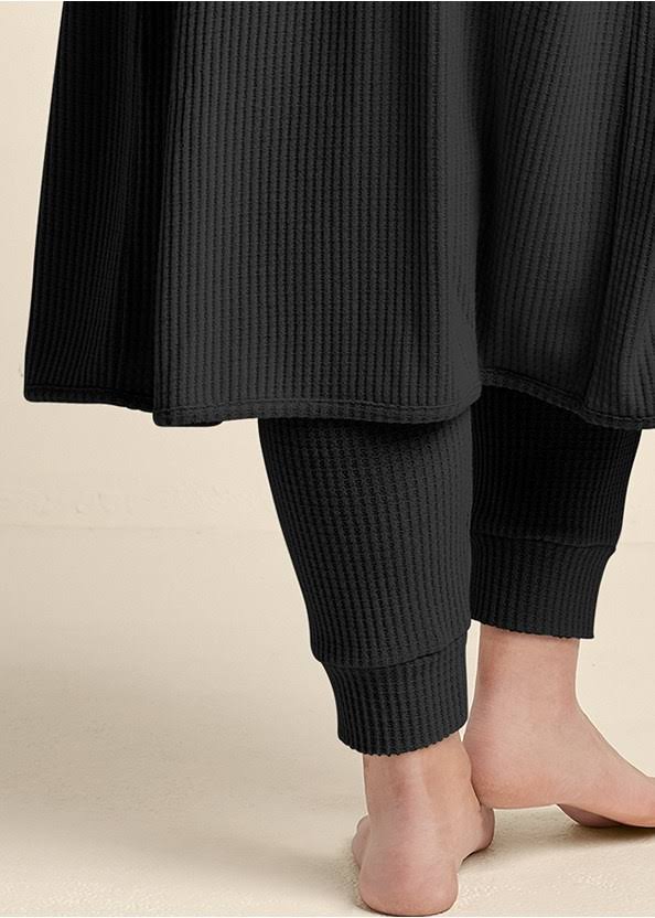 Women's Cozy Waffle 3-Piece Set - Anthracite, Size 1x By 7QNK2CTQ_HFX2V