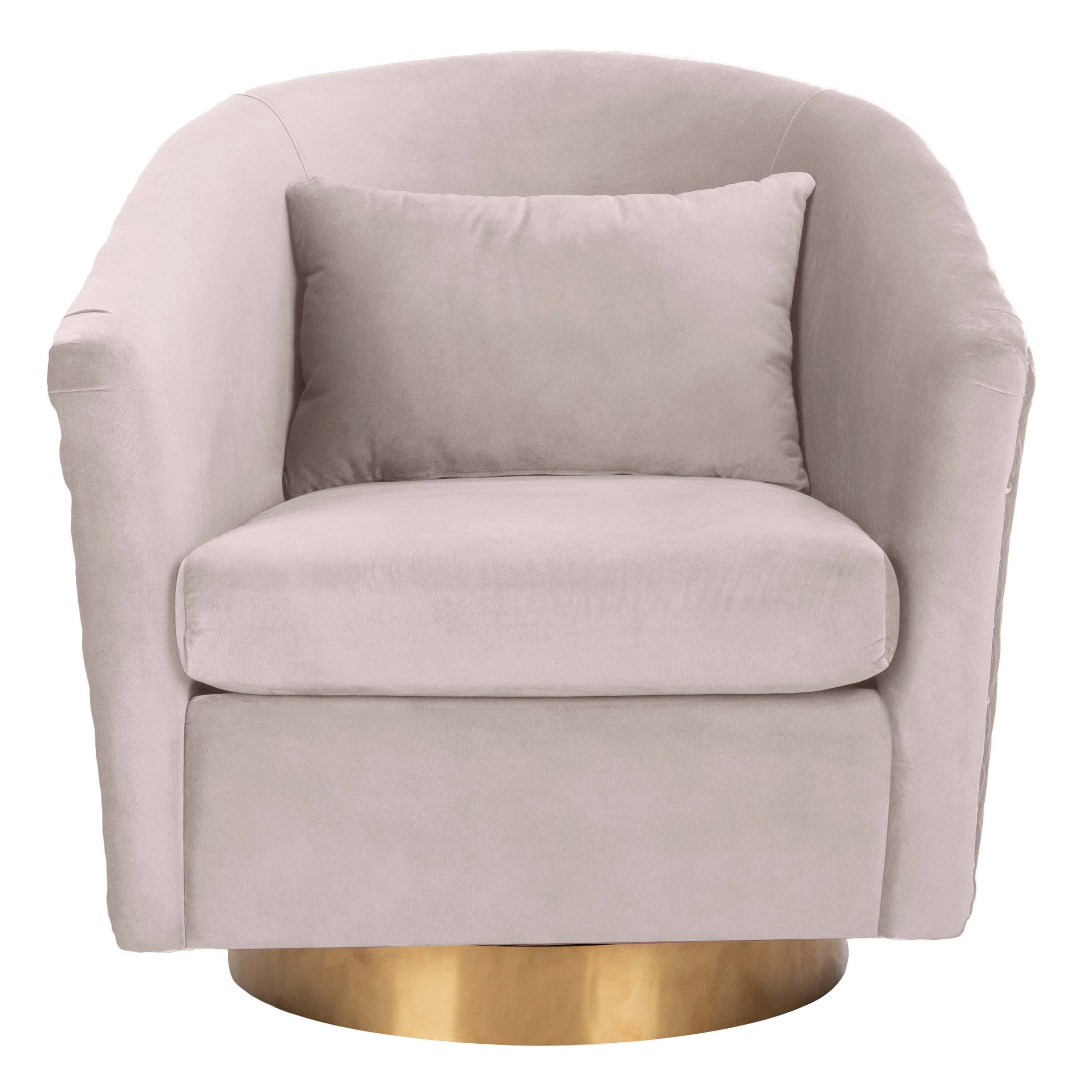 Safavieh Clara Quilted Swivel Tub Chair - Pale MA0H68PW_KMFGQ