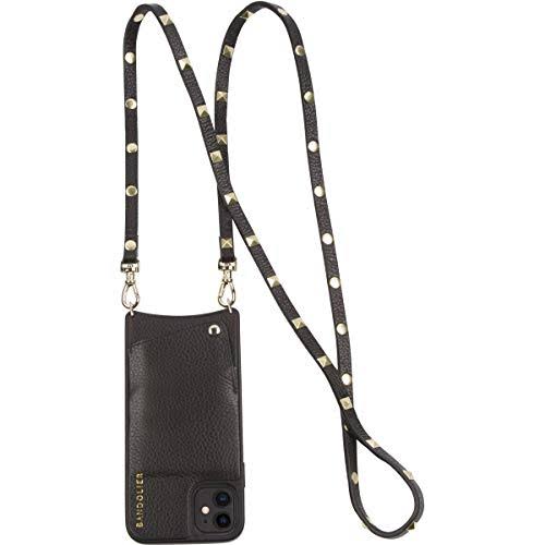 Bandolier Sarah Crossbody Phone Case And Wallet - Black Leather With Gold Detail - For Iphone 12 Pro QY2INVYK_EKV5E