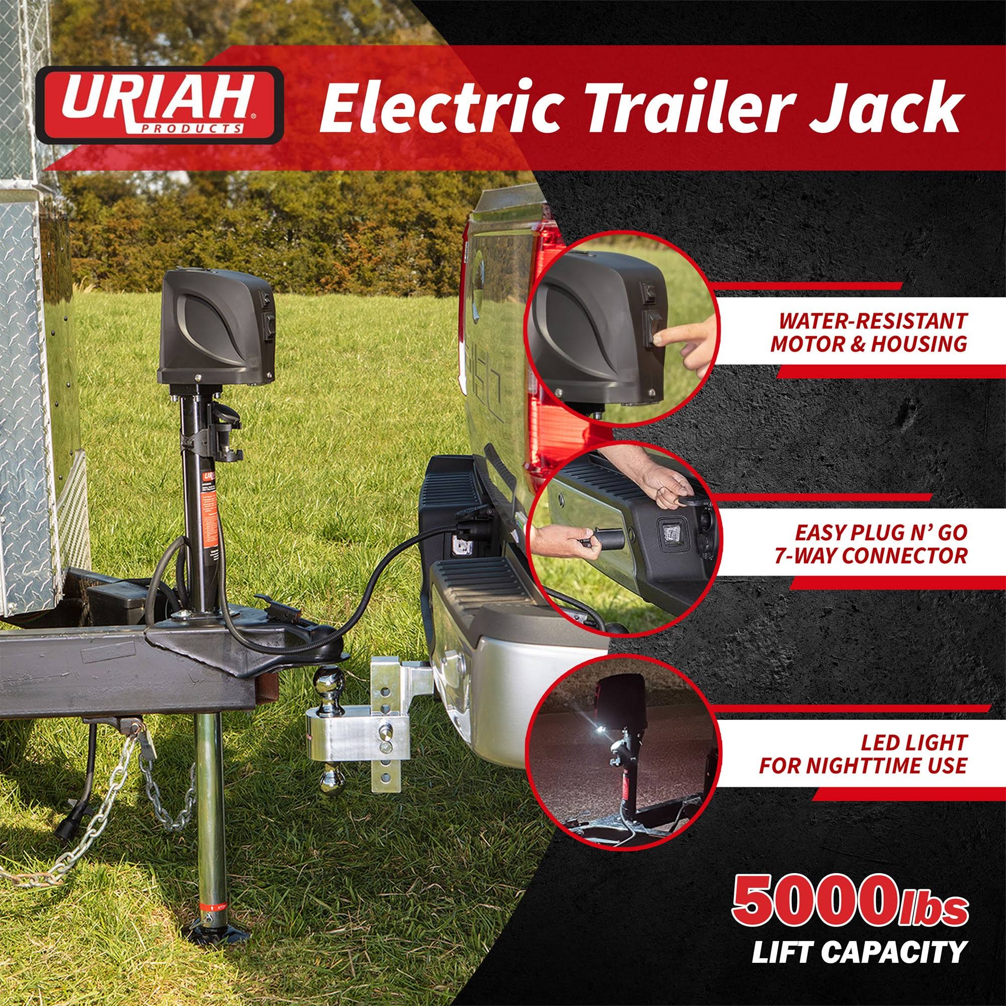 Uriah Products Uc500010 Electric 12v 7 Way Connector 5000 Lb Lift Capacity Trailer X2ICBUCC_C9IHW