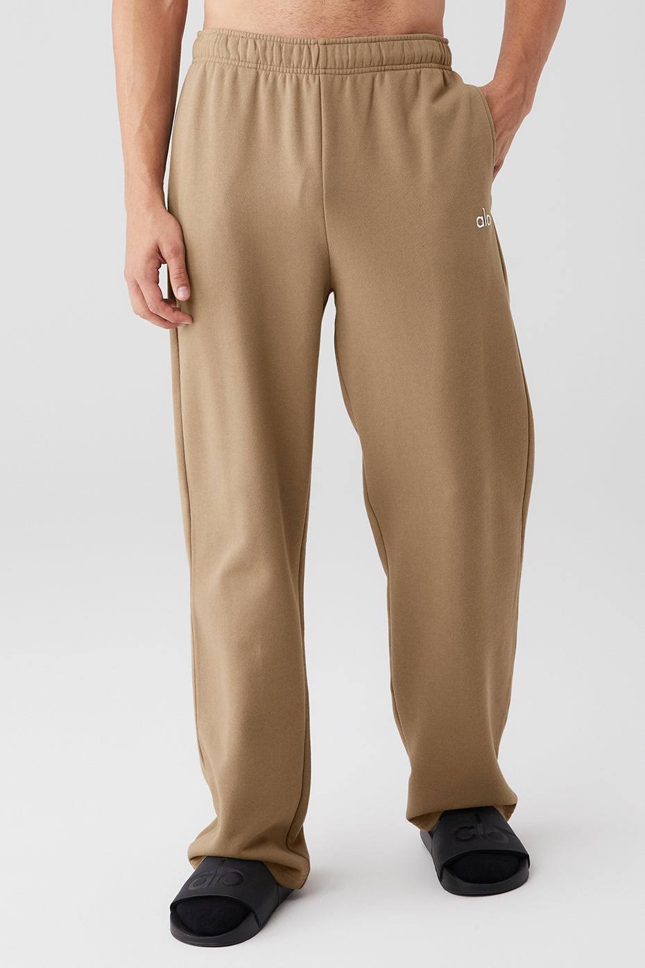 Alo Yoga | Accolade Straight Leg Sweatpant In Gravel Beige, Size: 9FUHVCDF_EI1GP