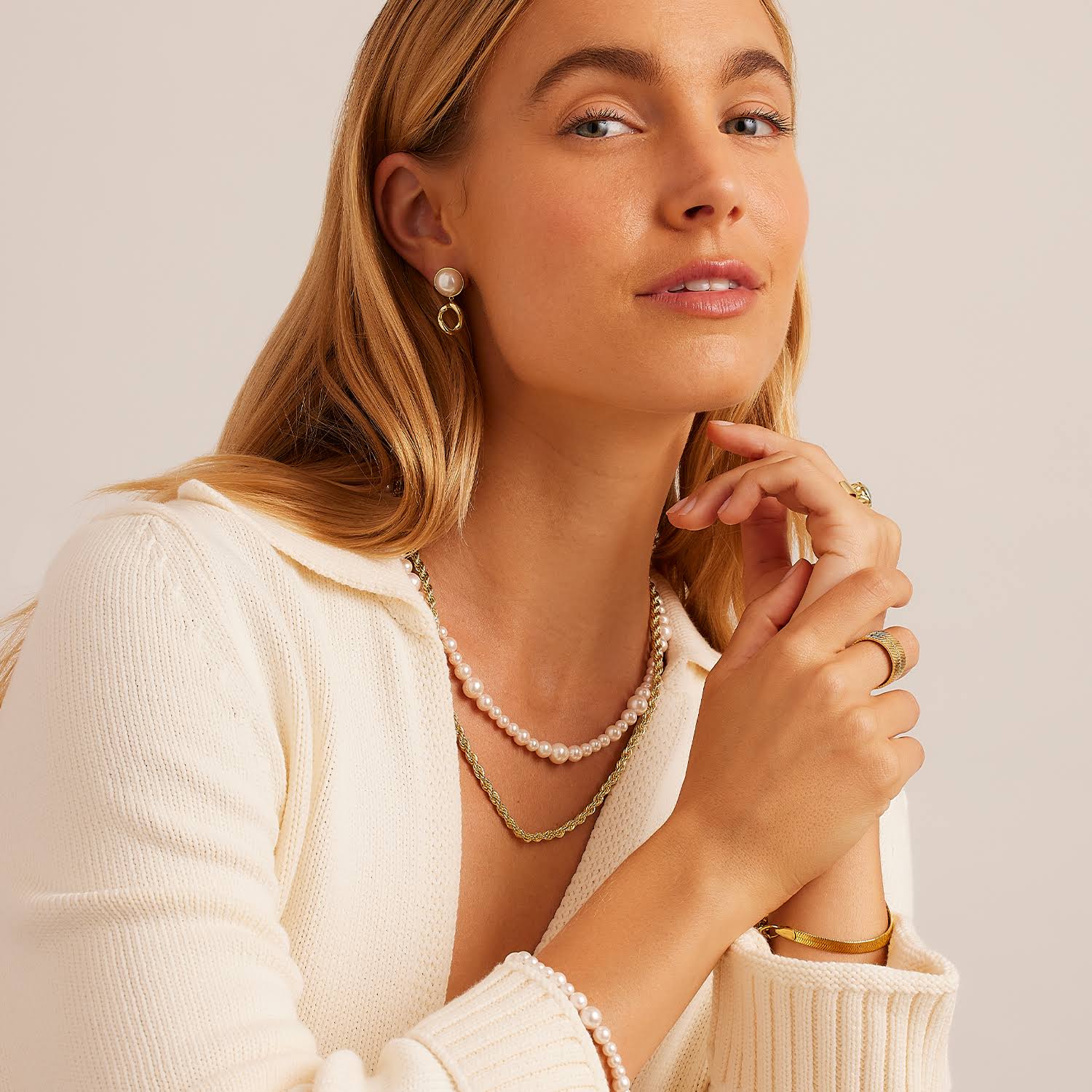 Crew Rope Chain Necklace In Gold, Women's By AJDM4DLZ_LFM4N