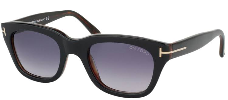 Tom Ford Snowdon Tf 237 05b Black On Dark Havana Rectangle Plastic Sunglasses - HO8HO9NB_LDDRB