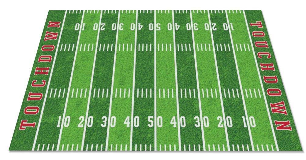 Kid Carpet Football Field Rug, 7'6 X 12' 7F2XPYHY_UDIWE