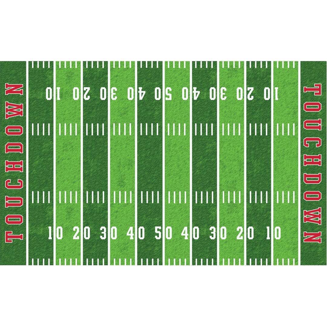 Kid Carpet Football Field Rug, 7'6 X 12' 7F2XPYHY_UDIWE