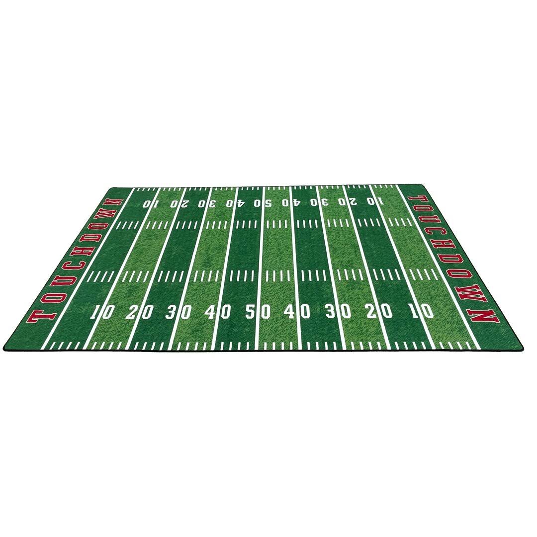 Kid Carpet Football Field Rug, 7'6 X 12' 7F2XPYHY_UDIWE