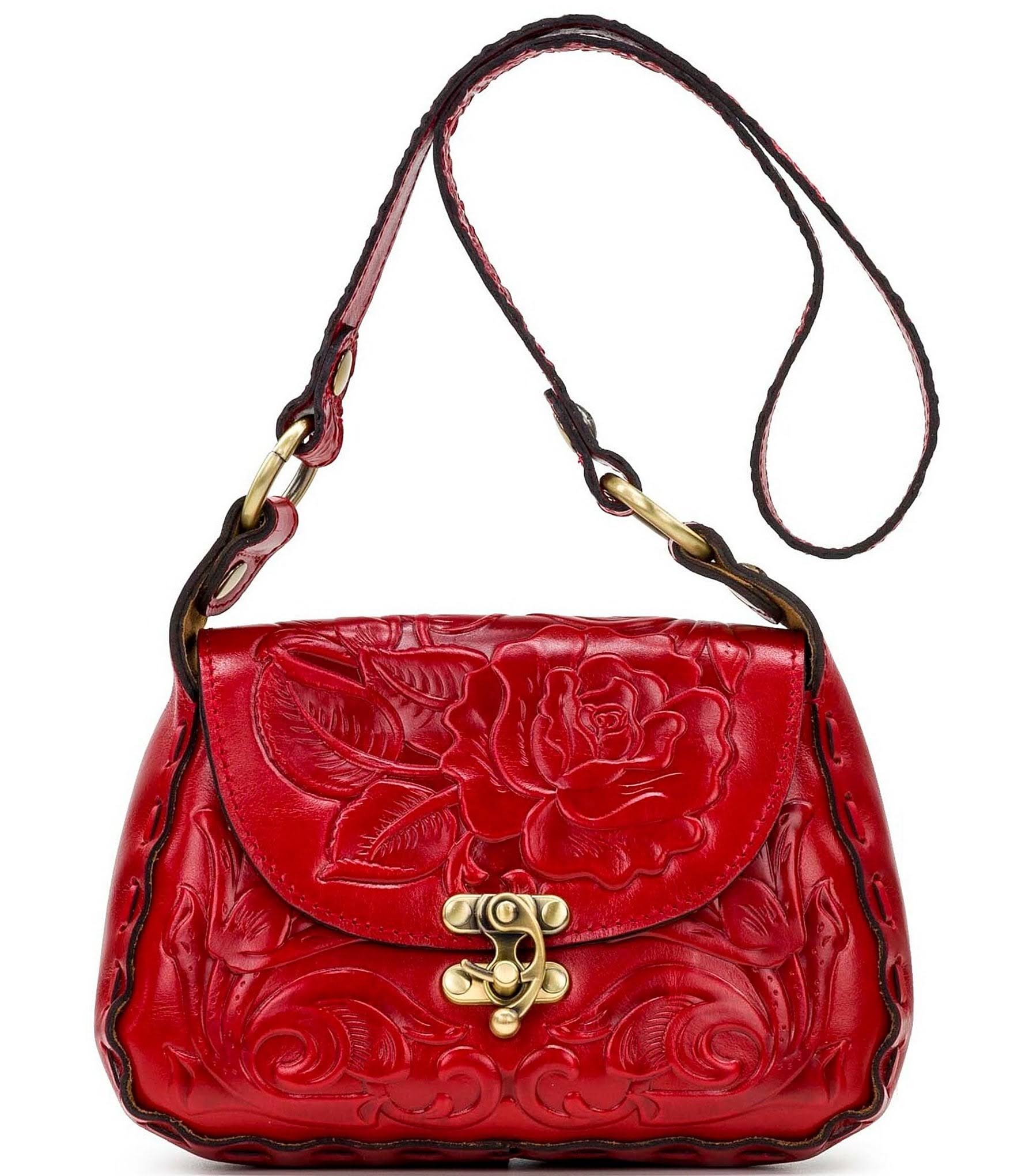 Patricia Nash Micaela Baguette Leather Crossbody - Berry ZXJH9CFV_MPYV8