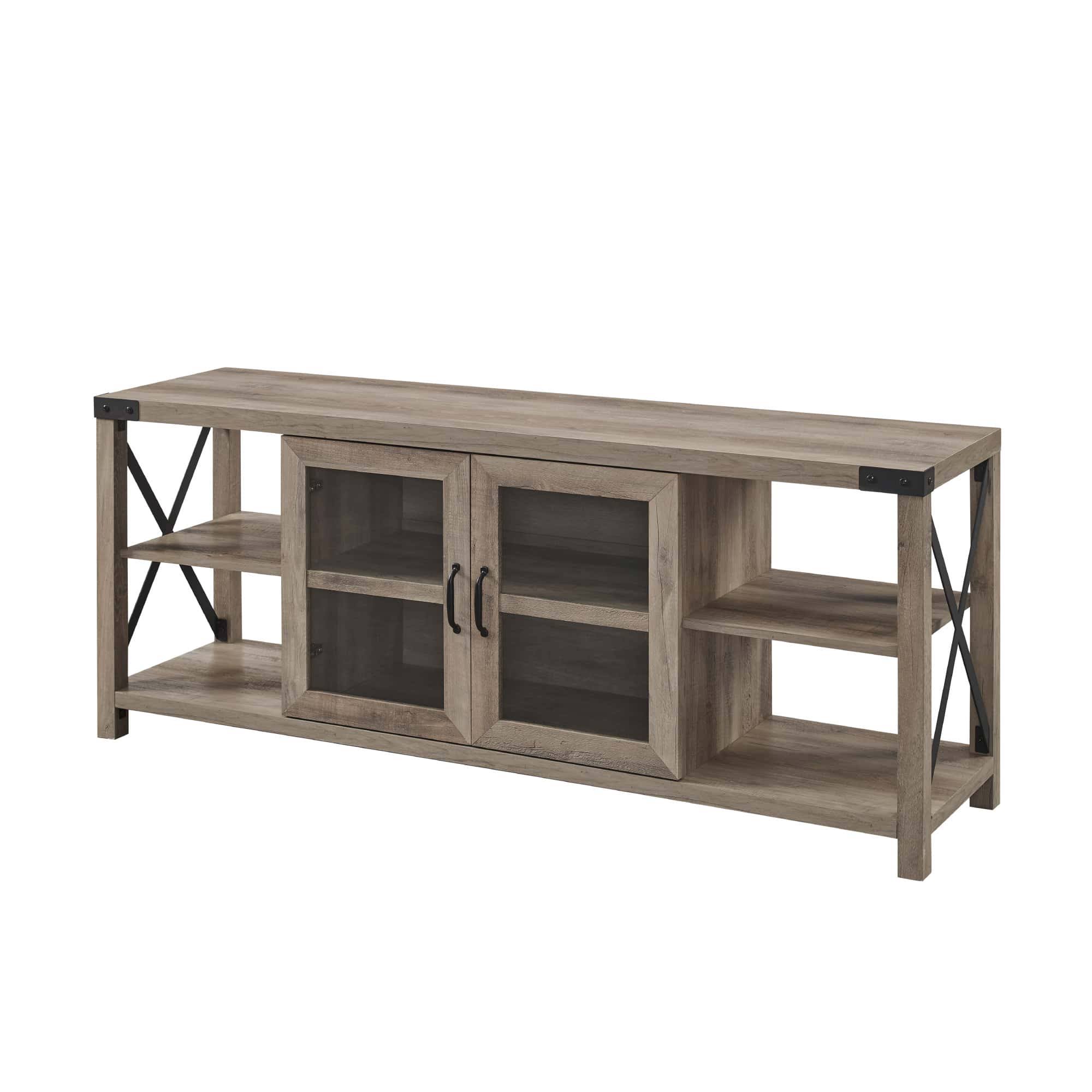 Walker Edison 60 Farmhouse Metal X Tv Stand - Grey TKASY6NB_3KVYV