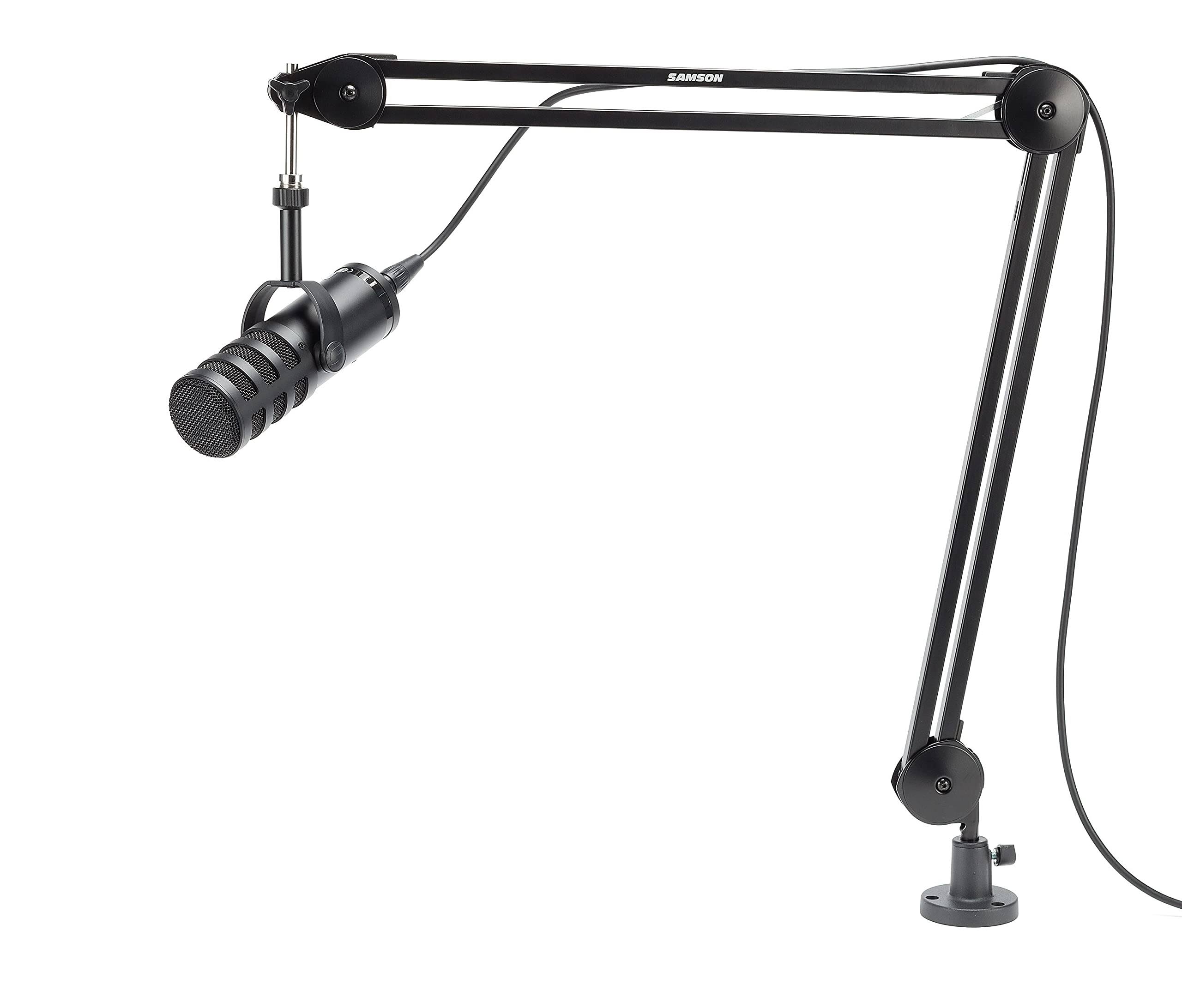 Samson Q9u Xlr/Usb Dynamic Broadcast Microphone X2 + Professional Studio Reference Headphones X2+ Mic Boom Arm X2 + Mic Cable X2 + WK0ANONJ_2TEMV