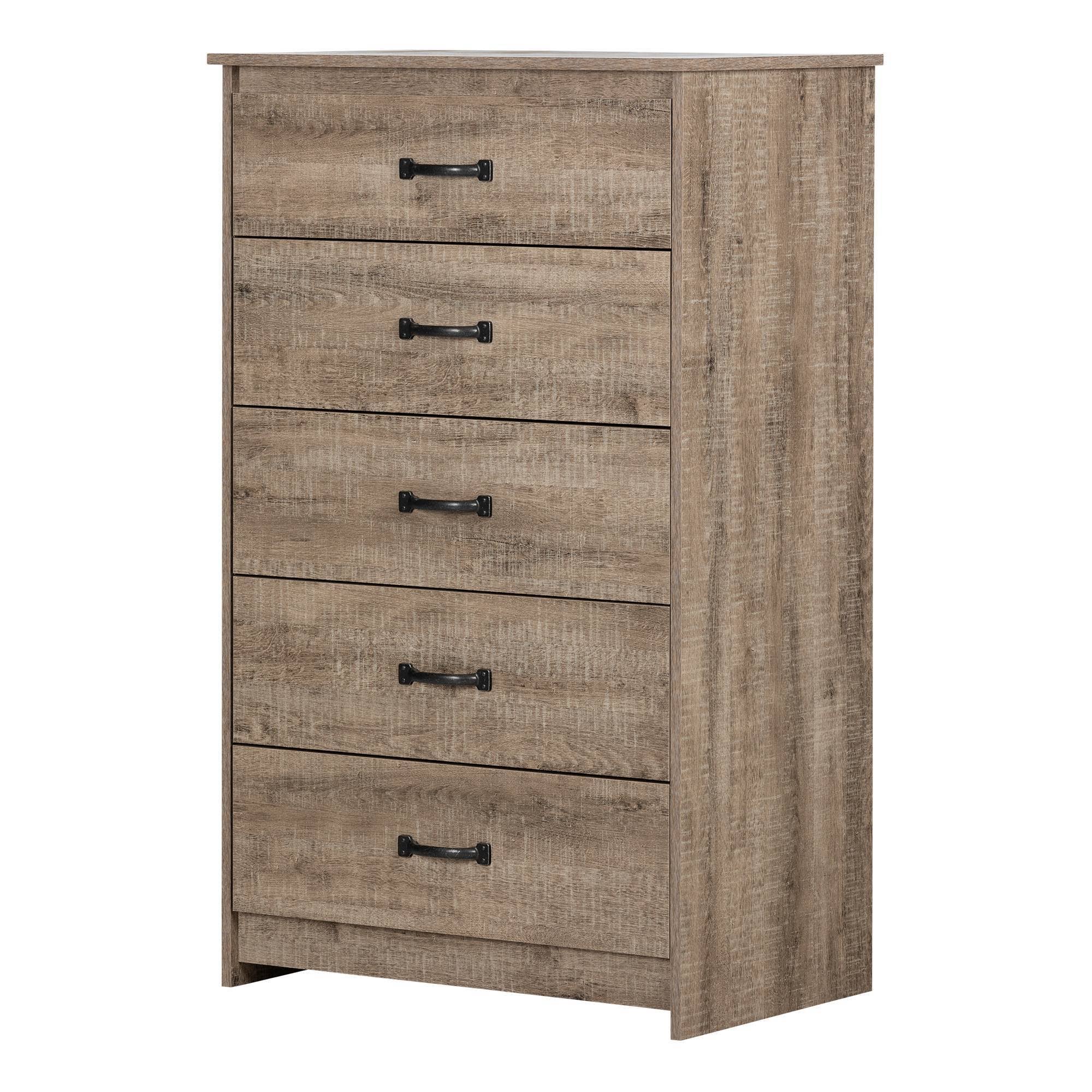 South Shore Tassio 5-Drawer Chest Weathered XN70PCFC_P7PGY