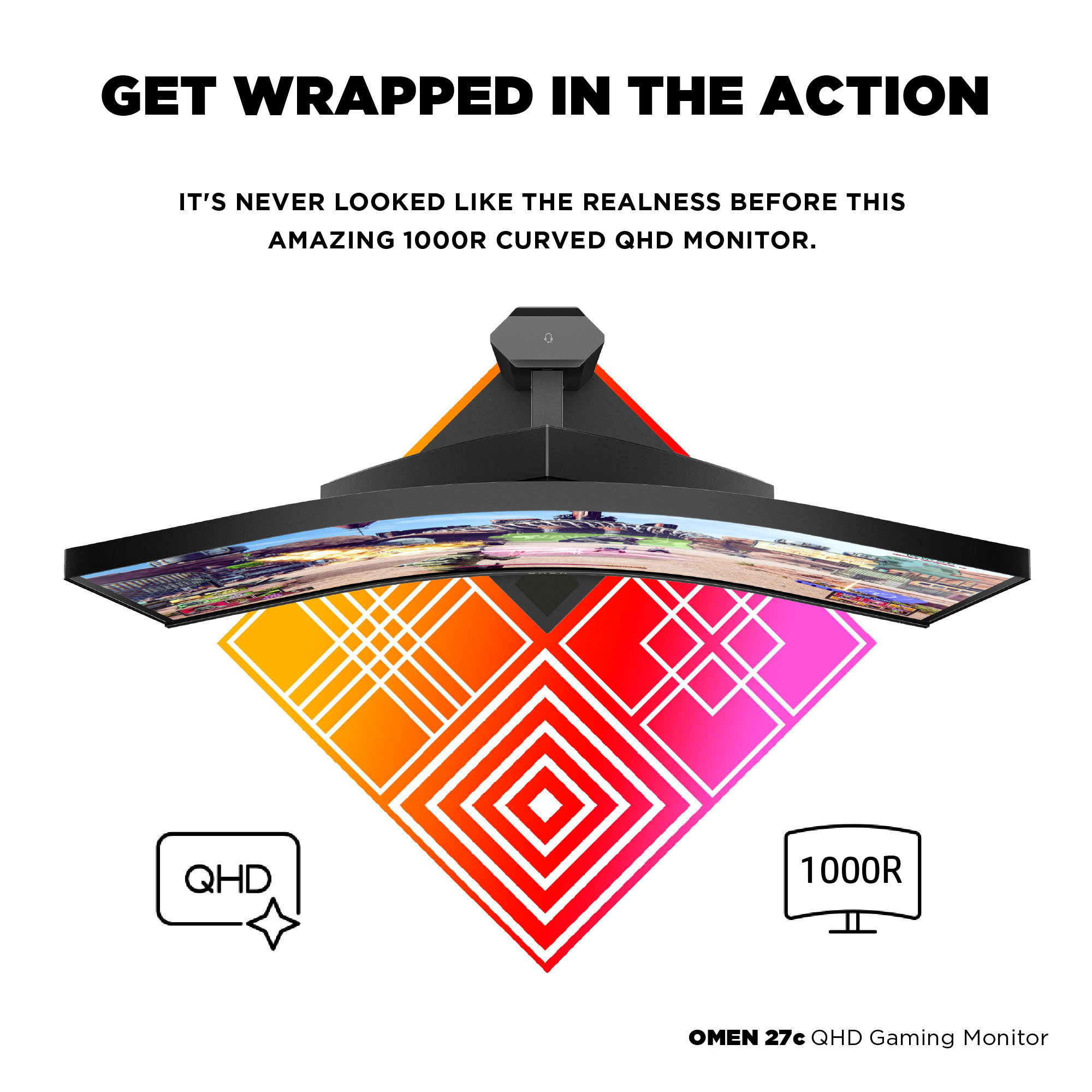 Hp Omen 27c Qhd Curved 240hz Gaming Monitor|35d67aa#N7MIFRYE_G9XIN