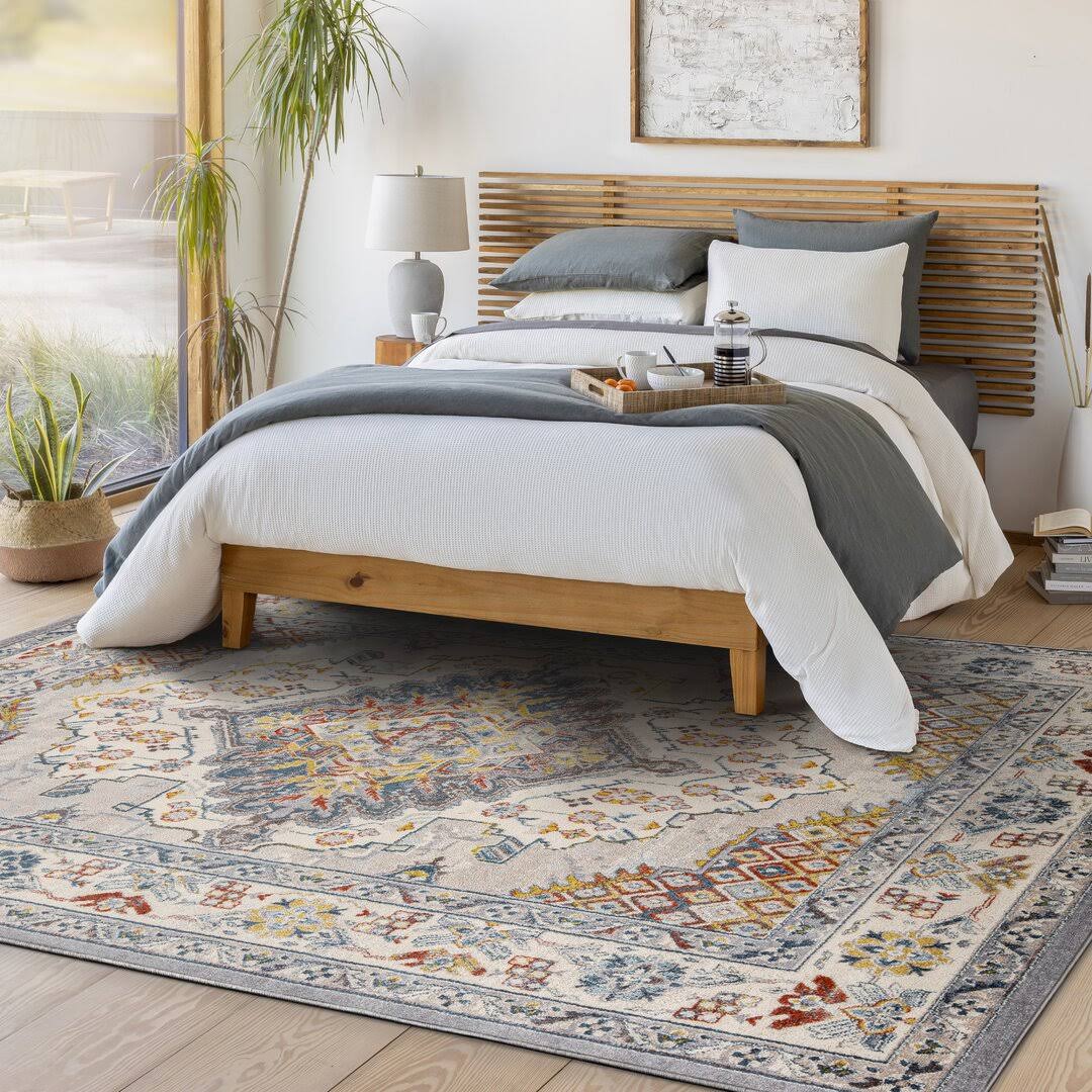 Langley Street Kopf Oriental Gray Area Rug Lark Manor Rug Size: Rectangle 710x22 X AXT9INRA_RC8CM
