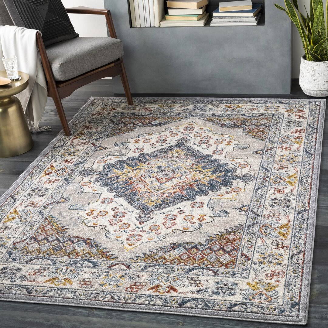 Langley Street Kopf Oriental Gray Area Rug Lark Manor Rug Size: Rectangle 710x22 X AXT9INRA_RC8CM
