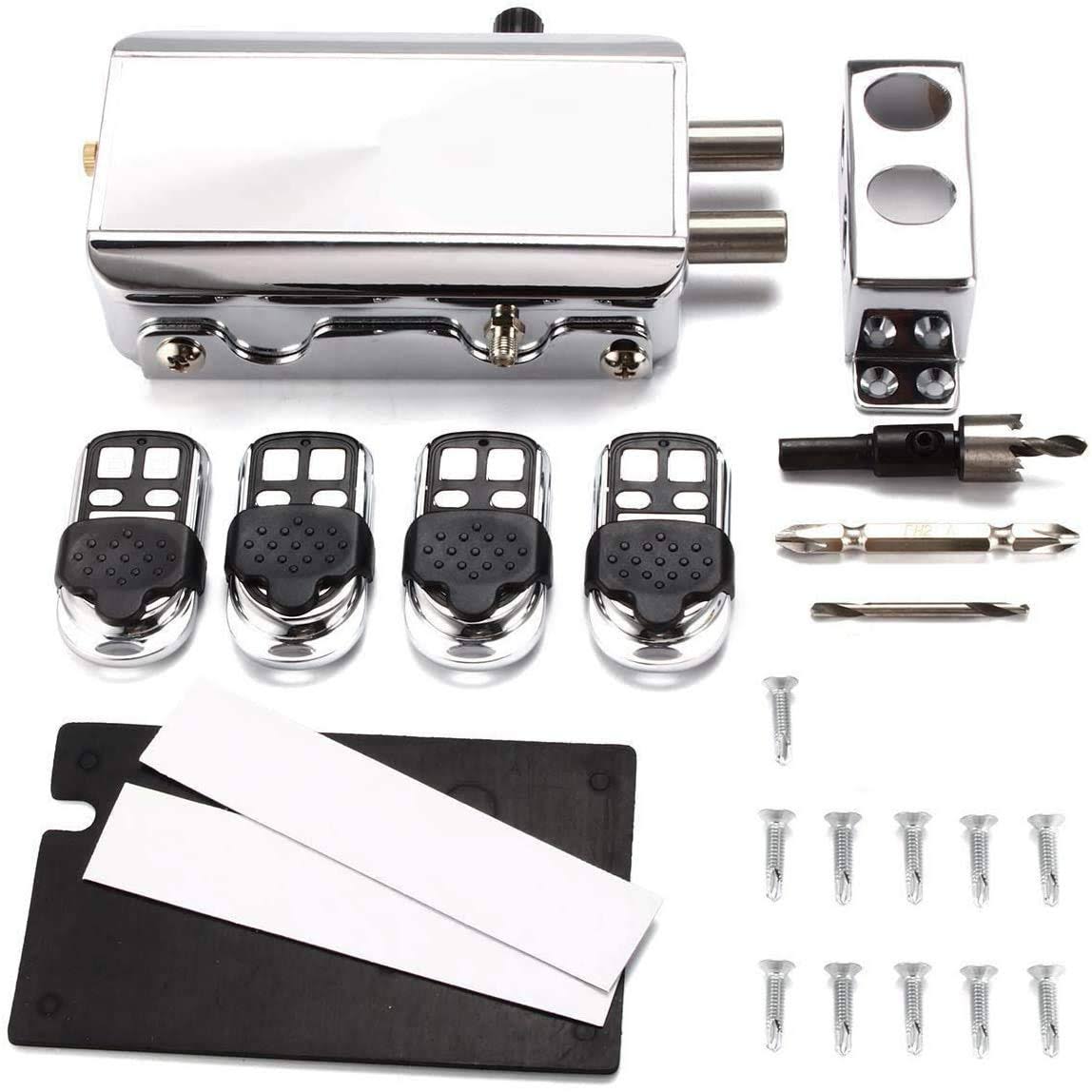 Honutige Electronic Deadbolt Door Lock, Smart Wireless Anti-Theft Home Security Keyless Deadbolt Access Control System With 4 Remote F3GOKWBJ_YRSX3