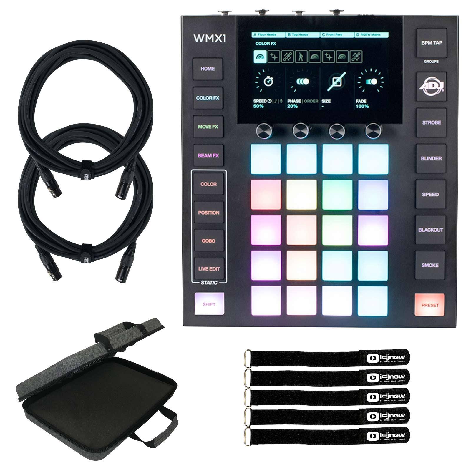 Adj Wmx1 Standalone Dmx Lighting Controller With Premium Multipurpose Eva Case WMFL3XWT_NTDM3