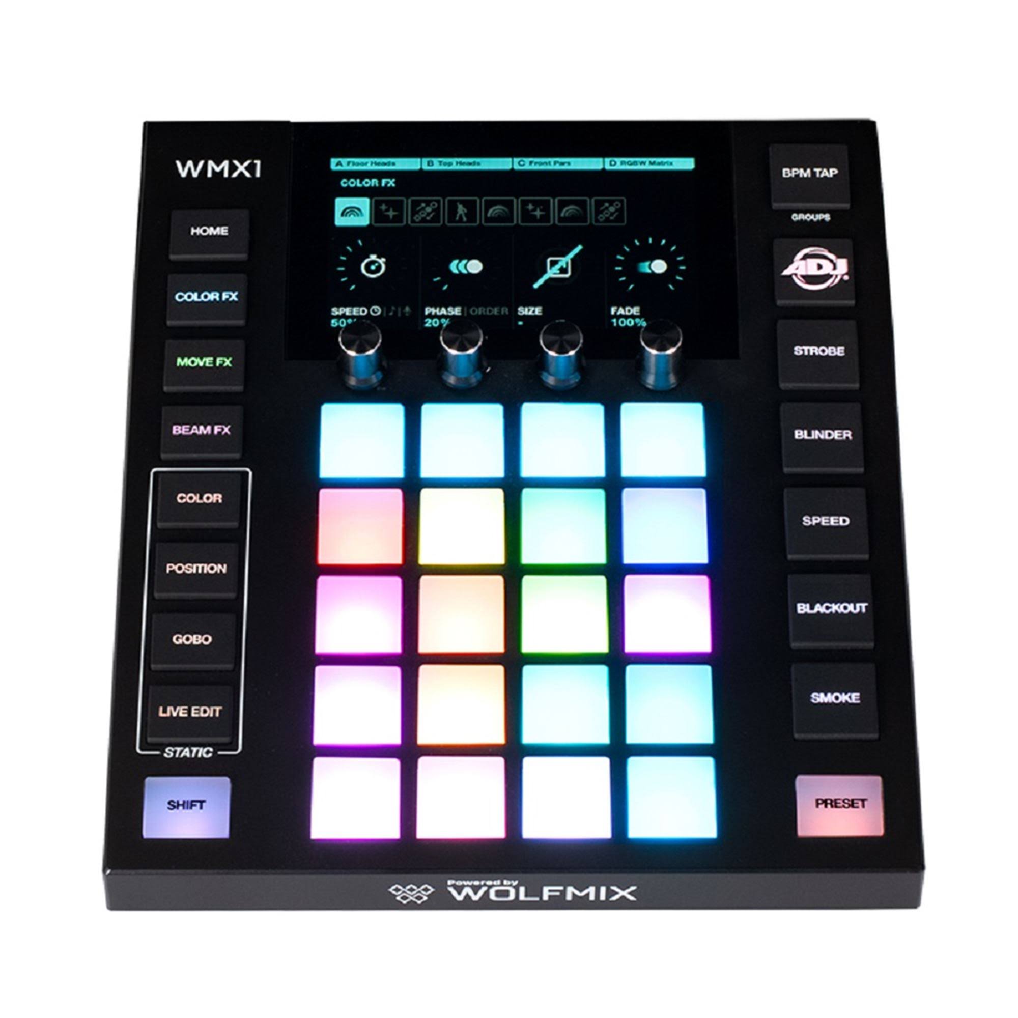 Adj Wmx1 Standalone Dmx Lighting Controller With Premium Multipurpose Eva Case WMFL3XWT_NTDM3