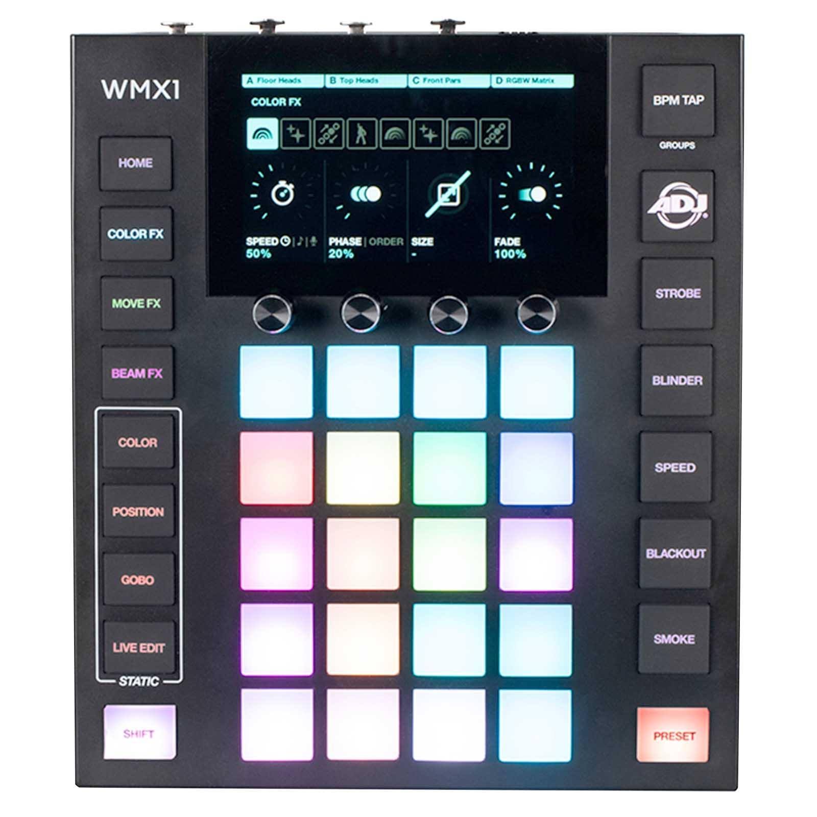 Adj Wmx1 Standalone Dmx Lighting Controller With Premium Multipurpose Eva Case WMFL3XWT_NTDM3