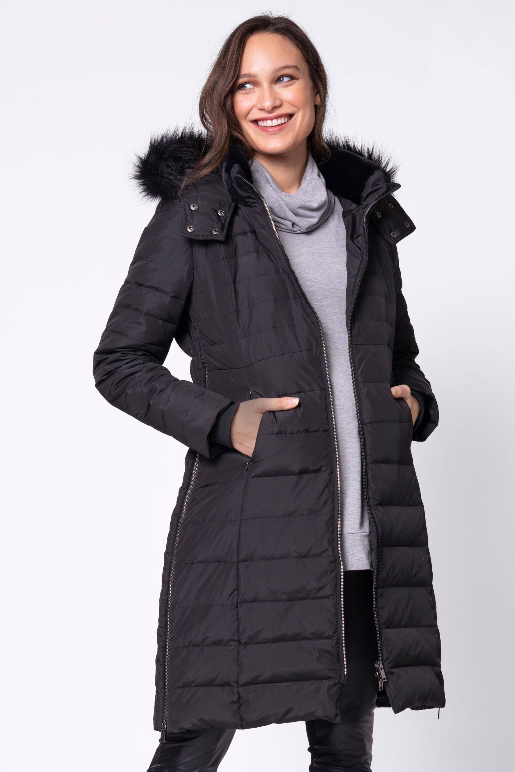 Womens Seraphine Black Long Down Fill Coat - BBWWNAFO_ELIBI