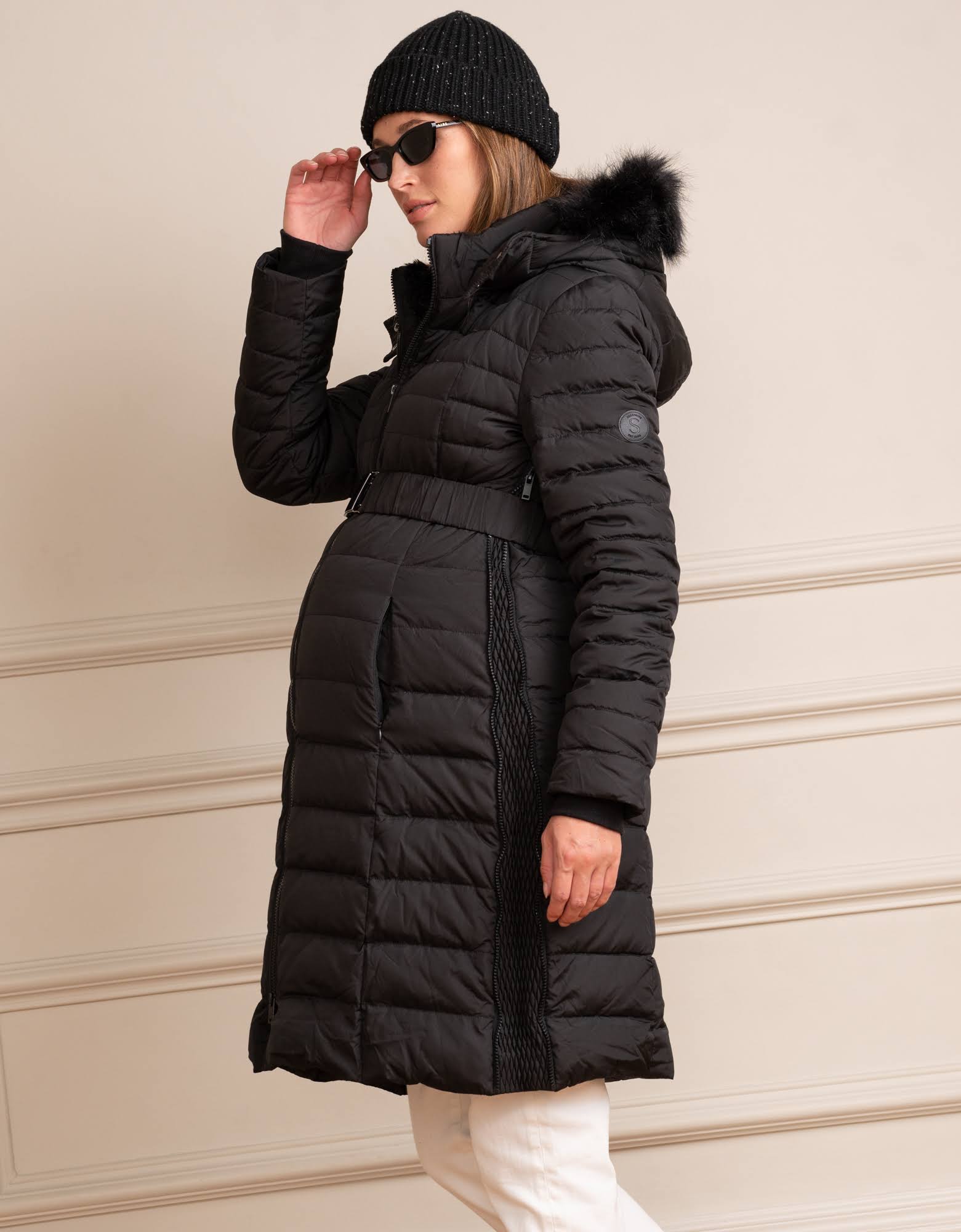 Womens Seraphine Black Long Down Fill Coat - BBWWNAFO_ELIBI