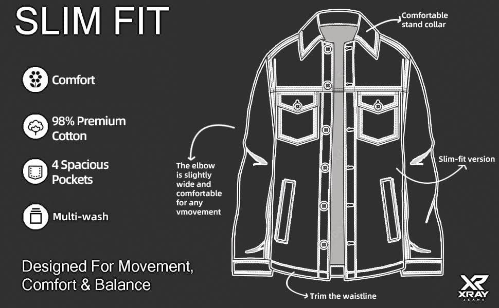 X-Ray Men's Slim Washed Denim Jacket - JSDBTSFC_1B1CN