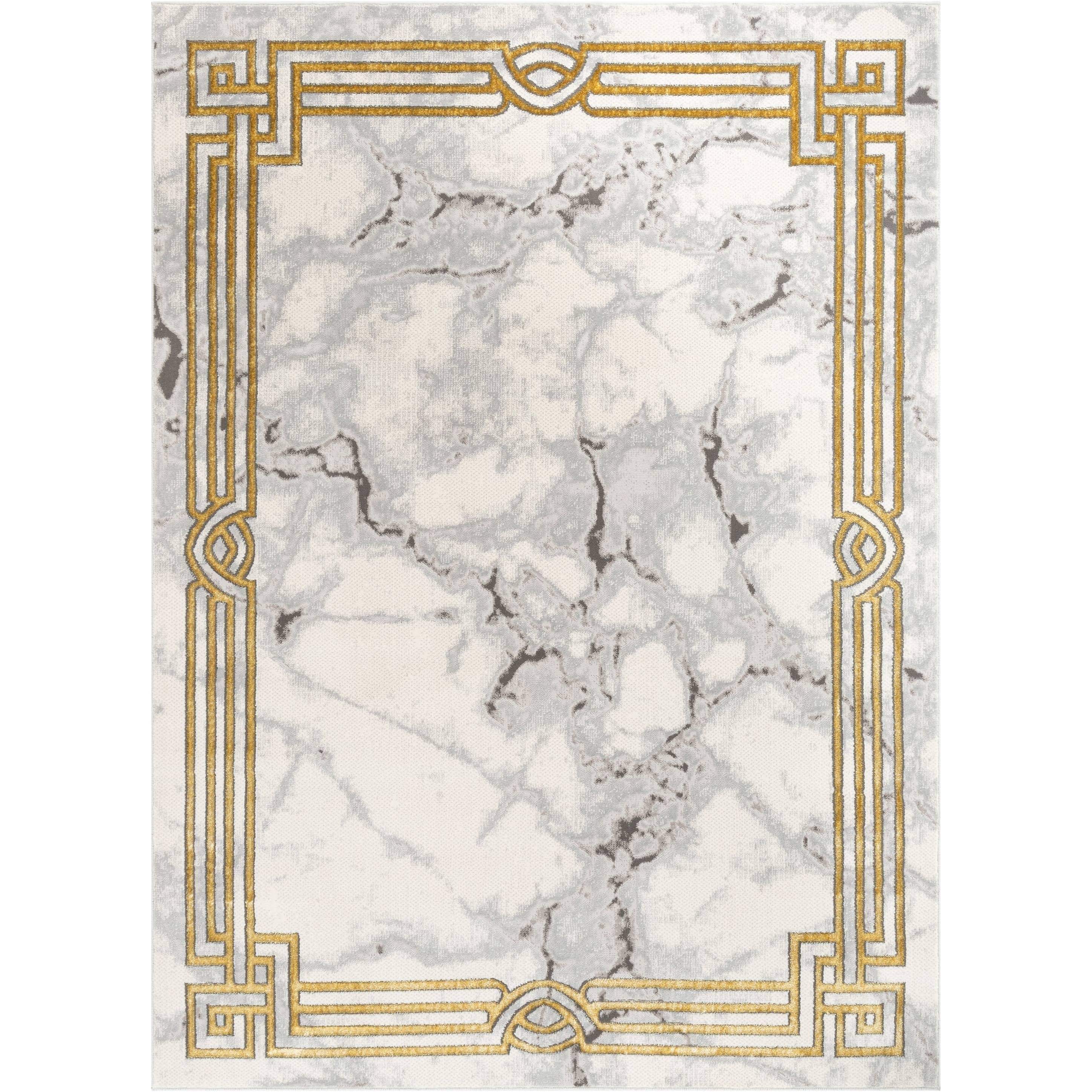 Well Woven Fairmont Huntington Modern Marble Ivory 7'10 X 9'10 Glam Area VAO4WCQI_QOXHN