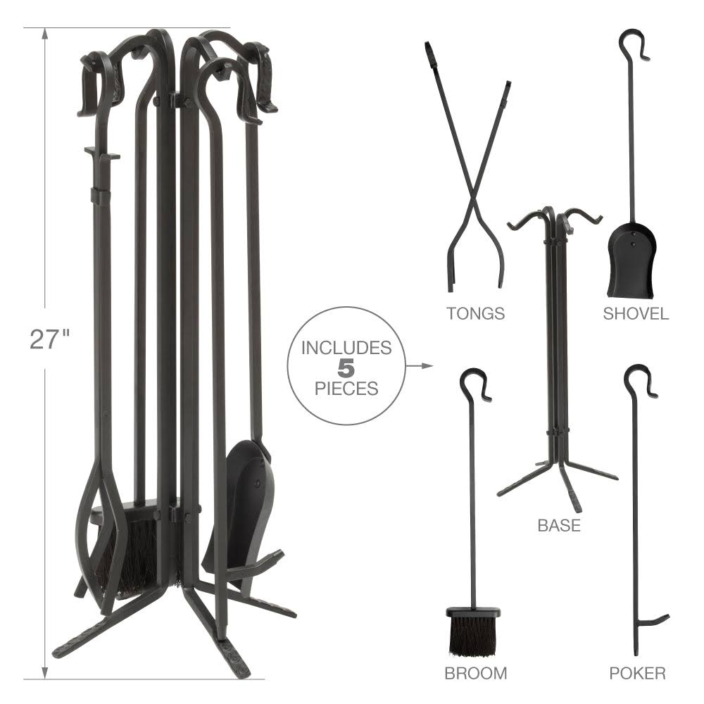 Uniflame - 5 Piece Black Wrought Iron 2ABZV1U3_IHO4N