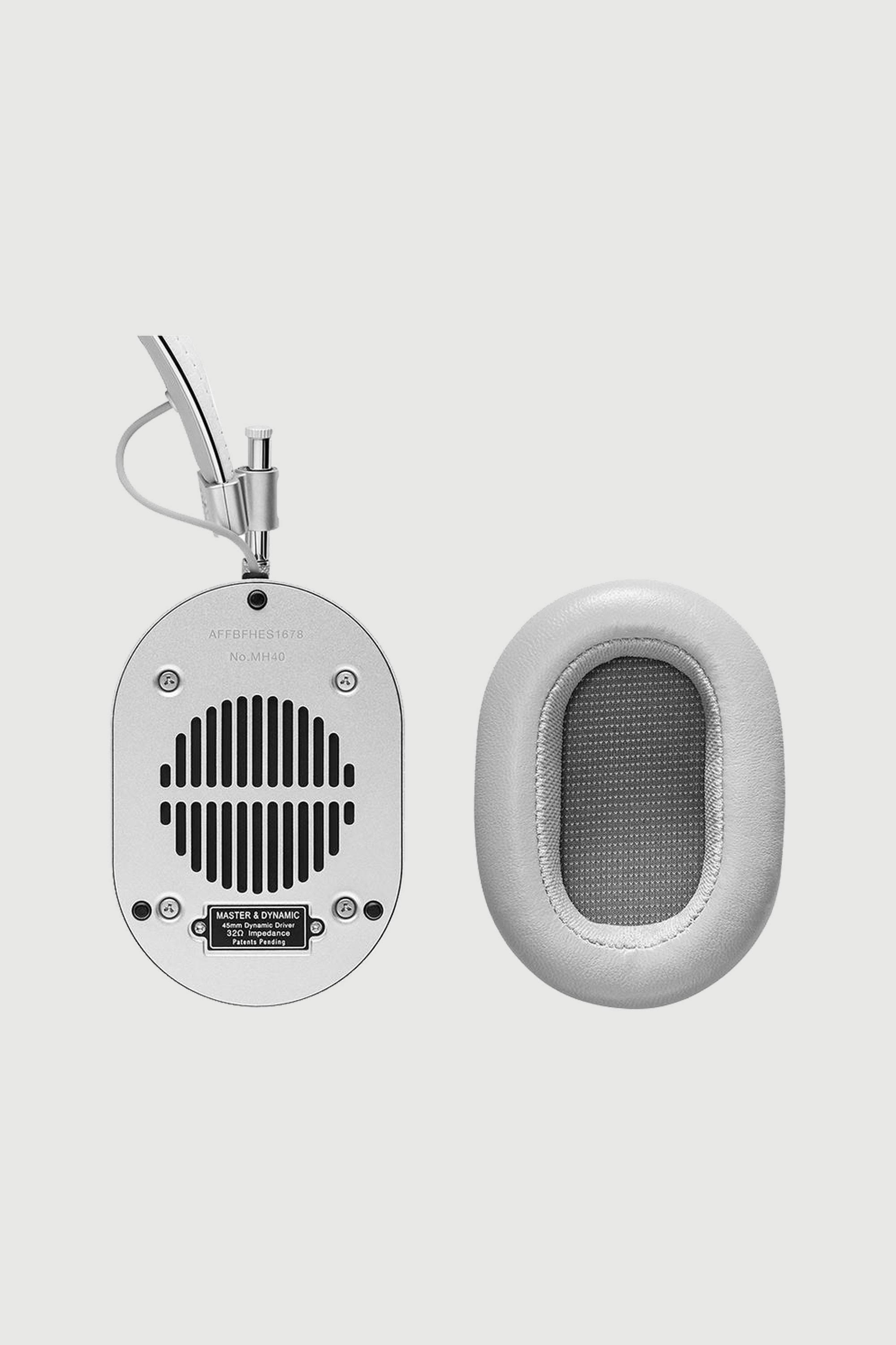 Master & Dynamic Mh40 Wireless Over-Ear Premium Leather Headphones - Silver Metal/XNJ2MTXO_HEOZY