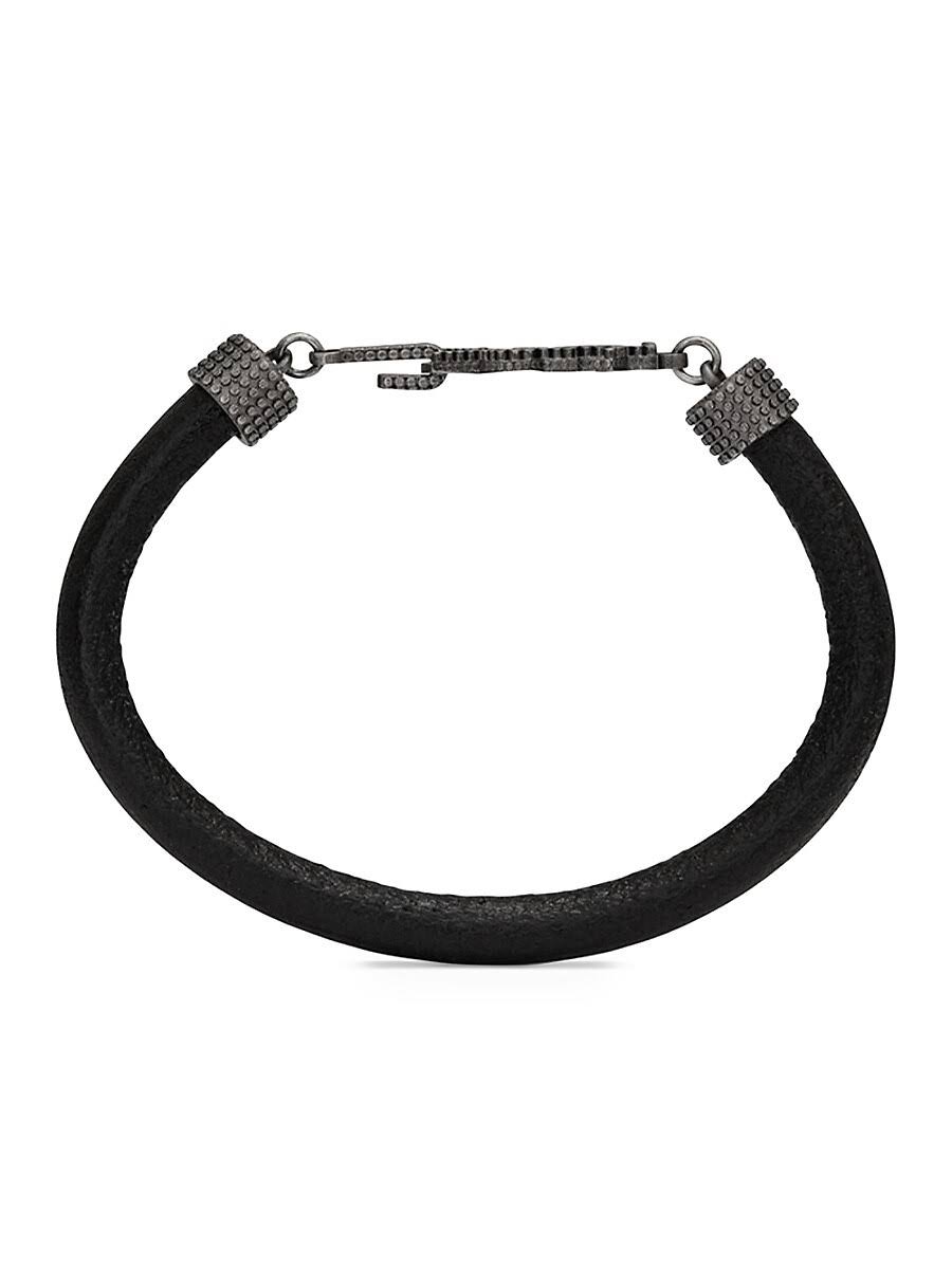 Saint Laurent Opyum Bracelet In Crinkled Leather And Metal - TH6MTJLL_WWOQN