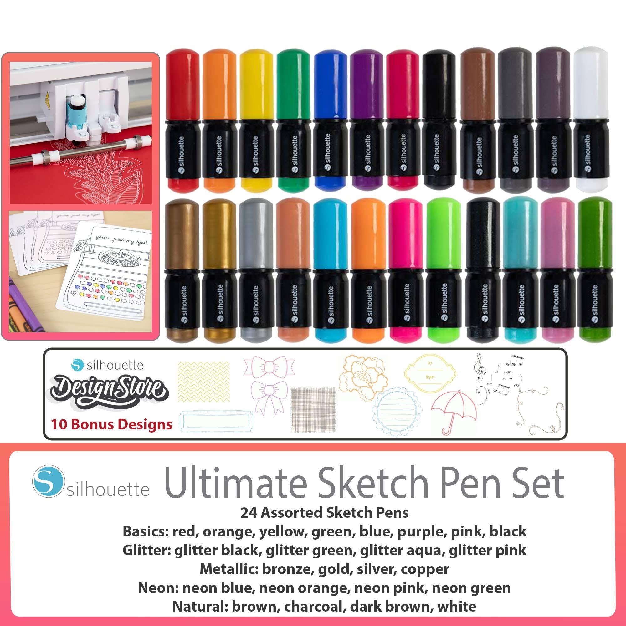 Silhouette Cameo 4 Pink Bundle With Vinyl Starter Kit, Heat Transfer Starter Kit, 2 Autoblade 2, Craftercuts Vinyl Tool Kit, 120 Exclusive Designs, Y5HWA1P7_AT4QB