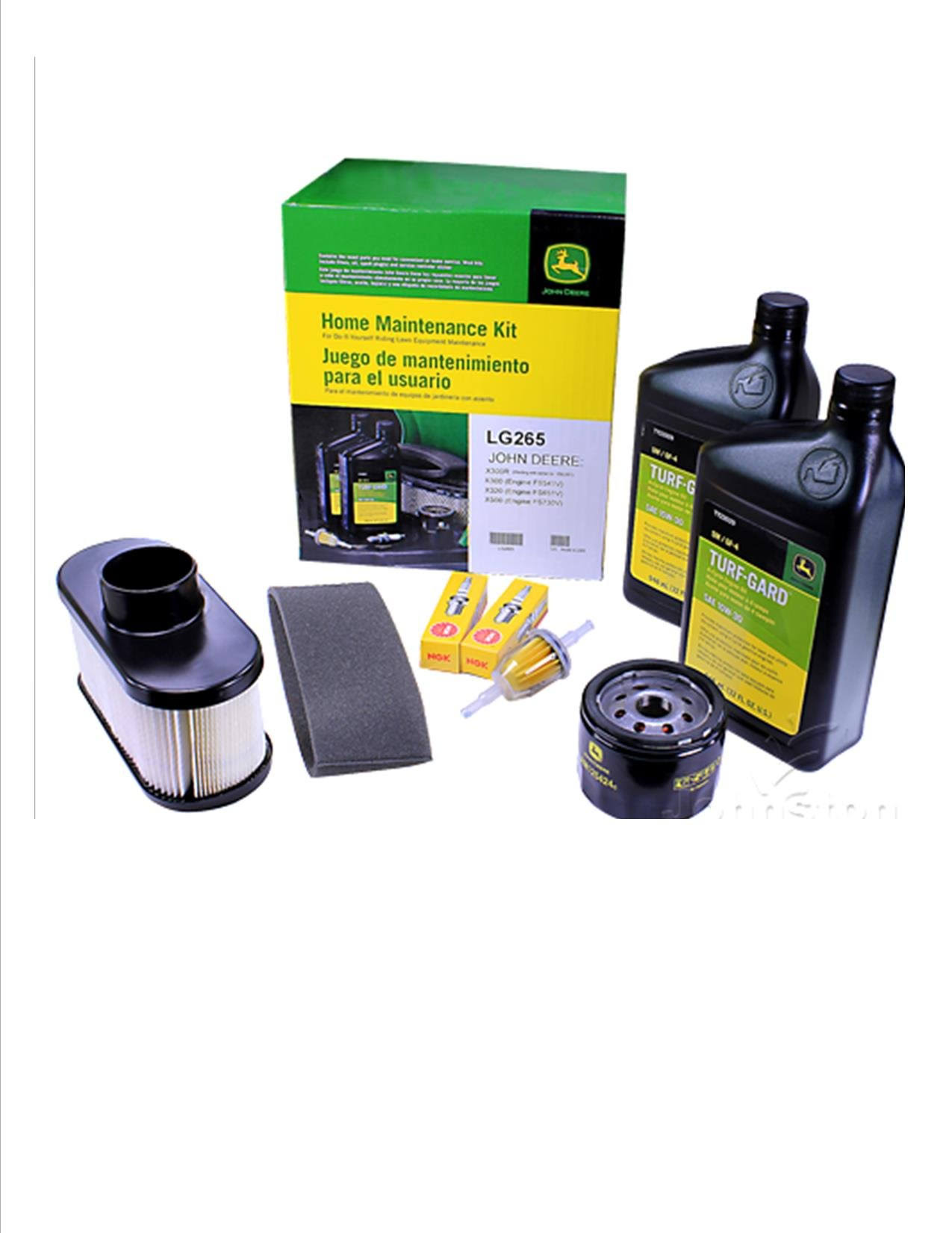 John Deere Maintenance Kit X300, X320, X324, X360, X500, X530, X534, Filters, Oil Spark Plugs,CEA3GFLE_5MFKD