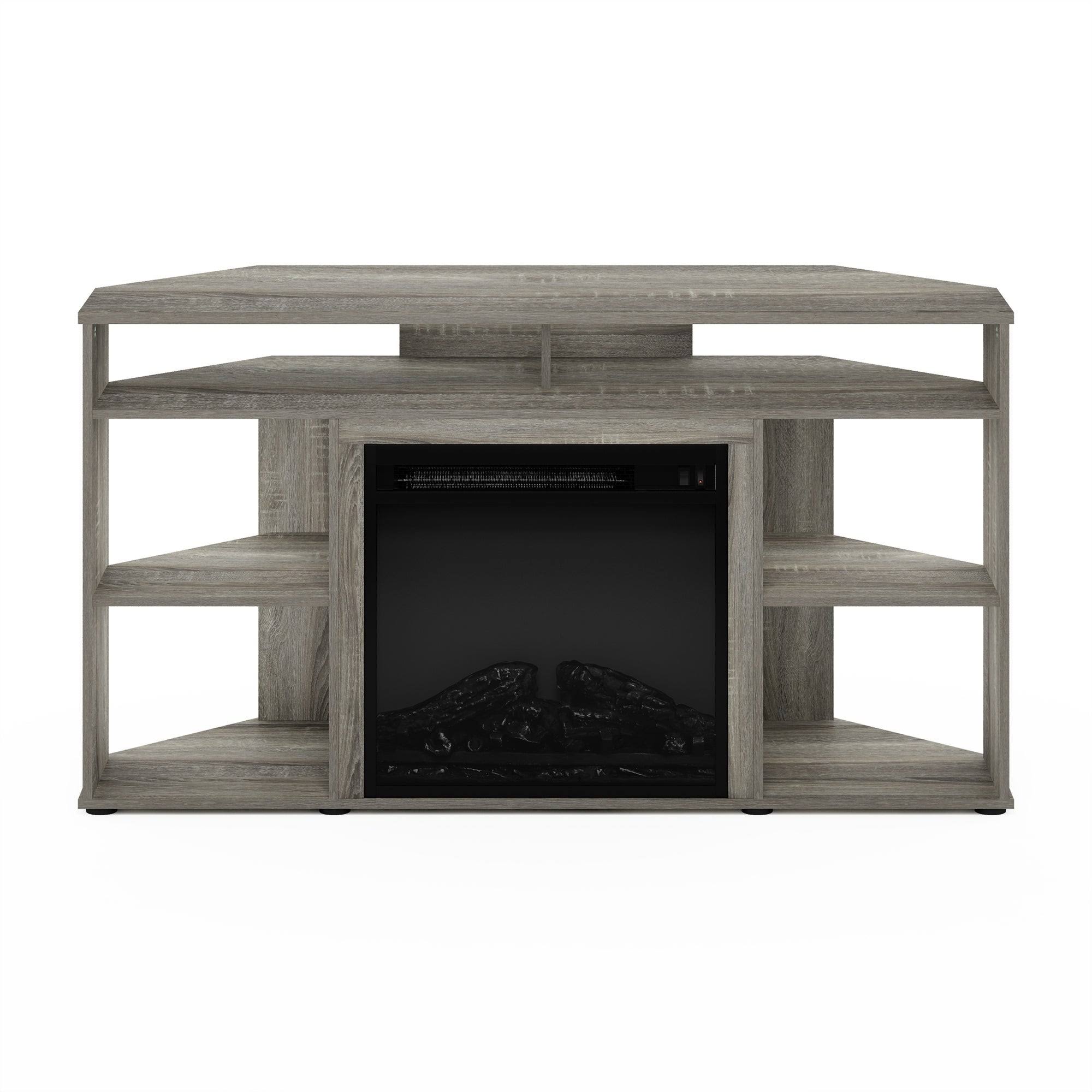 Furinno Jensen Corner Tv Stand With Fireplace For Tv Up To 55 Inches - RSVJ4RAM_PBSAO