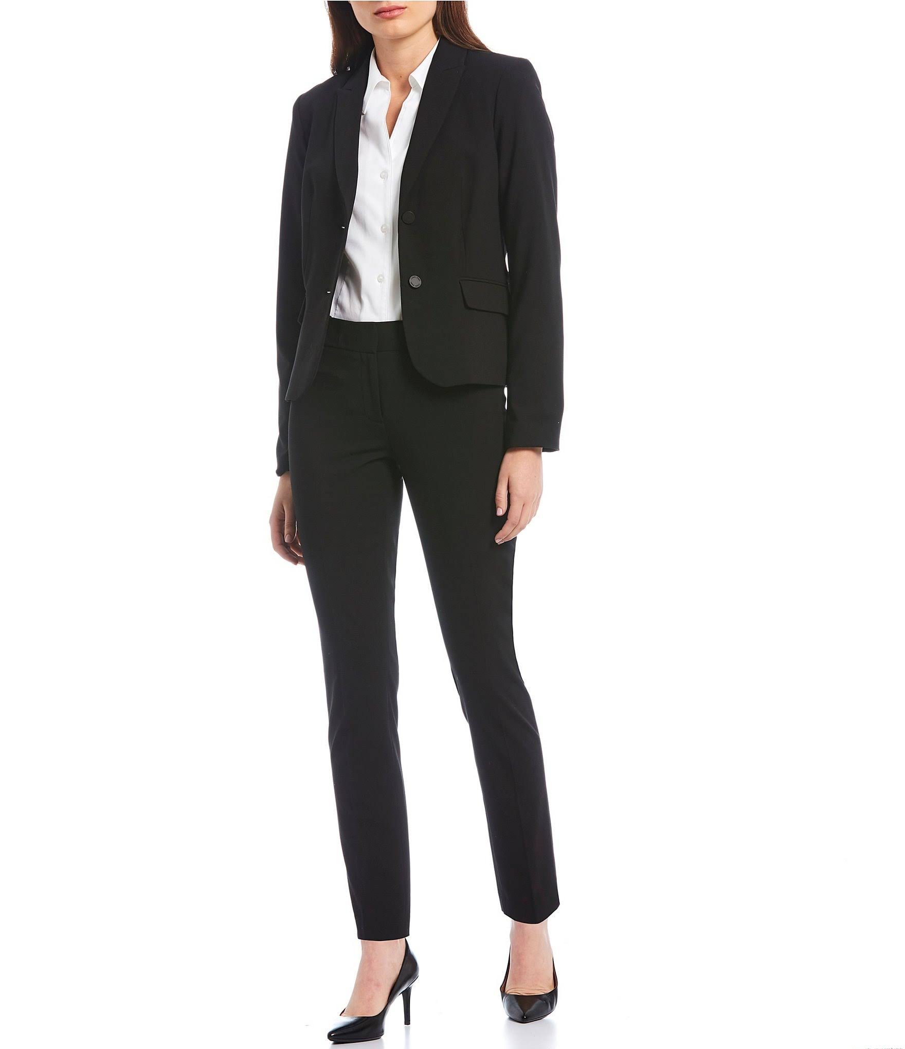 Calvin Klein Women&S Slim Fit Black Suit Pants - PTCAKRD2_4MROR