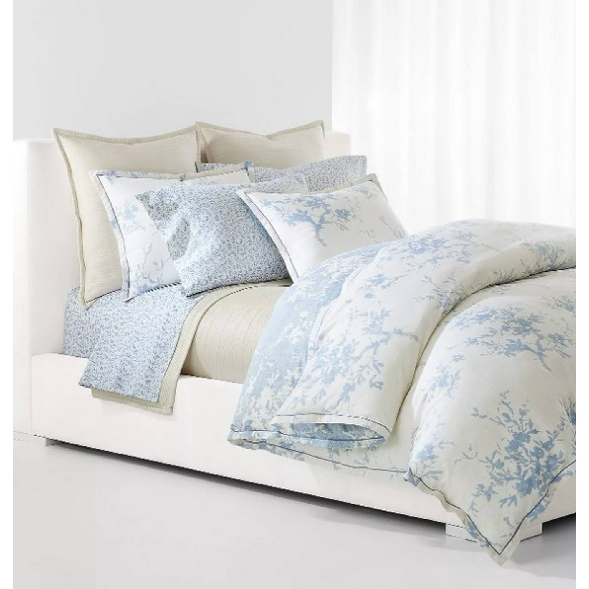 Ralph Lauren Blue/Cream Eva Botanical Comforter Set, Us Full/MEIPOIQ5_N8R3T