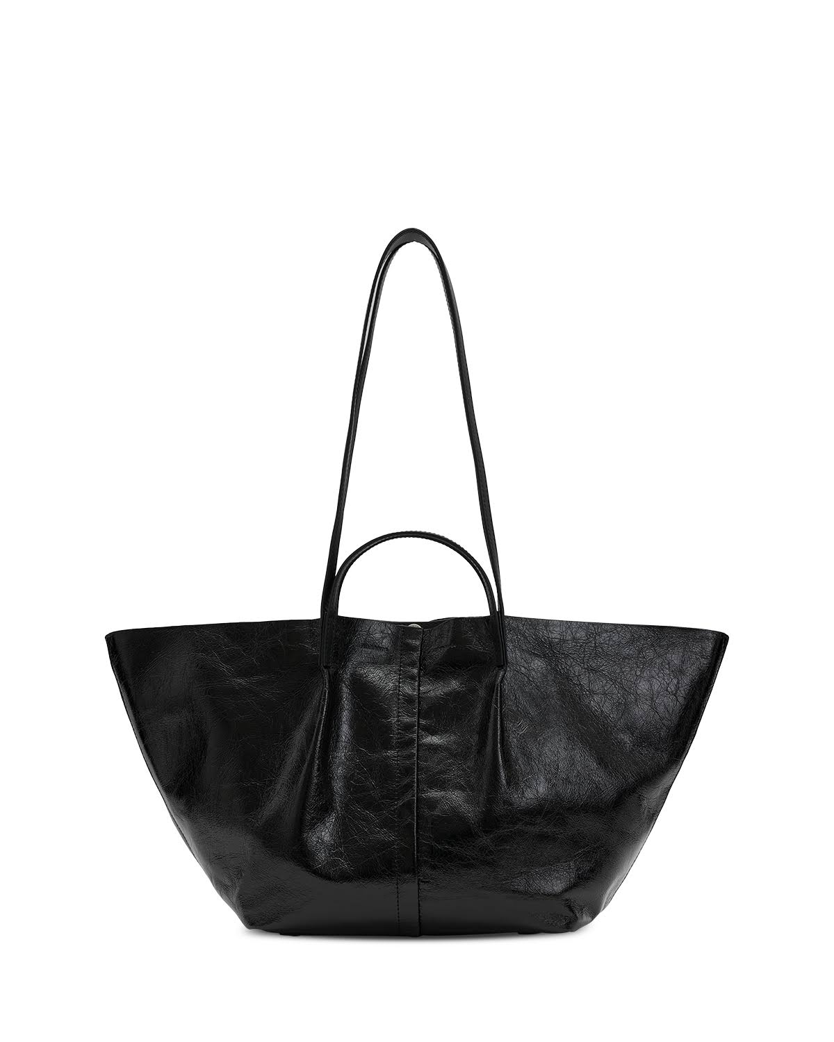 Allsaints Odette East/West Leather Tote In Black NNWW73OV_7ZFMM