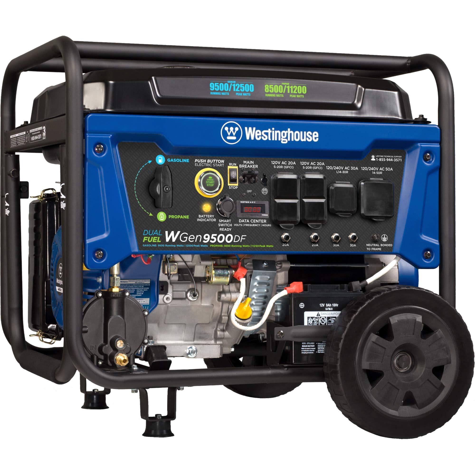 Westinghouse Wgen9500df Dual Fuel Portable Generator-SDZZMIEX_MR2FY