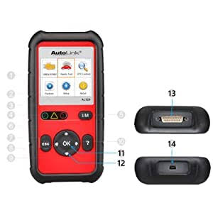 Autel Autolink Al529hd 2023 Heavy Duty Code Reader Retrieve Code Vin O2 Sensor Test Obdii Monitor Test Review Read Erase Data View Live Data OU9WLN8P_IWKNV