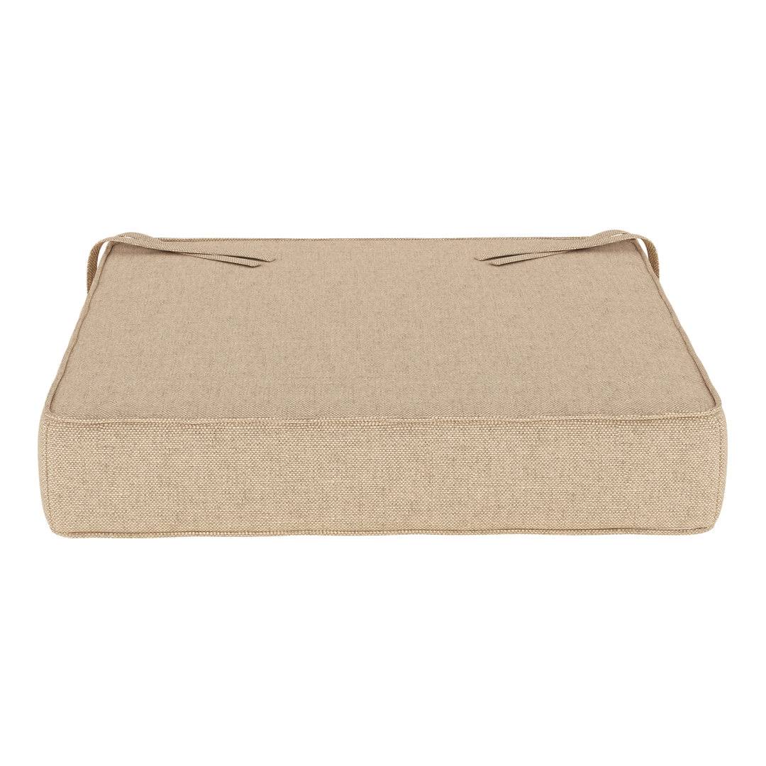 Outdoor Sunbrella Seat Cushion Fabric: Canvas IMAMXNN4_O0LLT