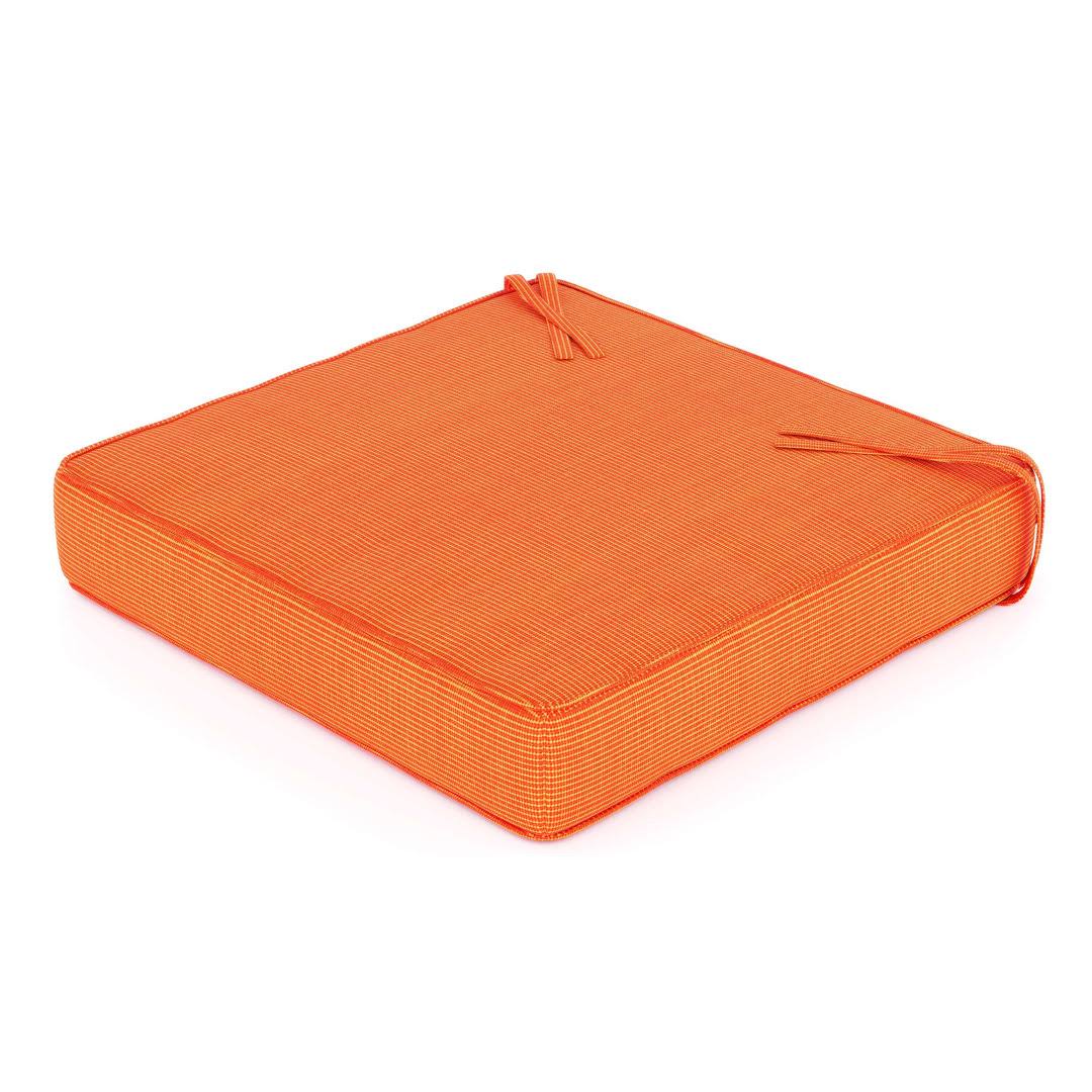 Outdoor Sunbrella Seat Cushion Fabric: Canvas IMAMXNN4_O0LLT