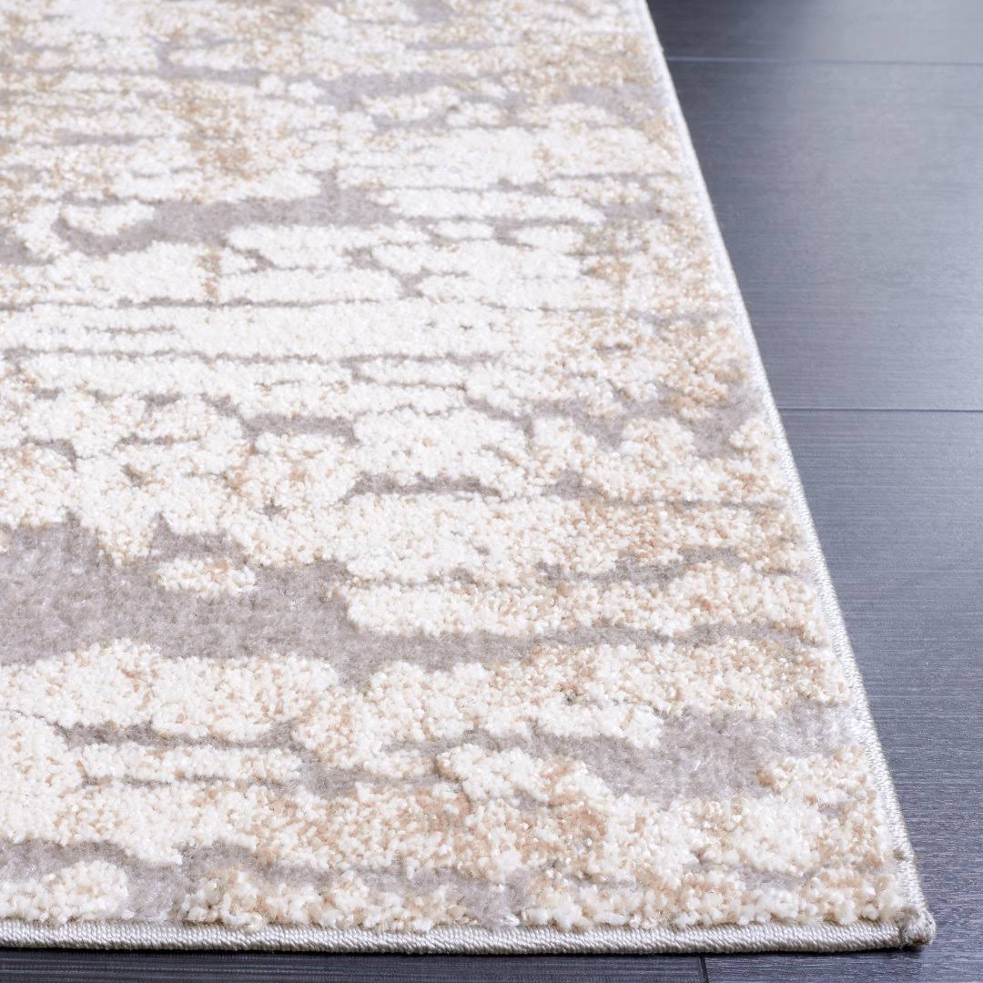 Wrought Studio Goble Taupe/Ivory Area Rug, Size: Rectangle 5'3 Inch X 7'6 Inch, F96JGDLQ_IFS29