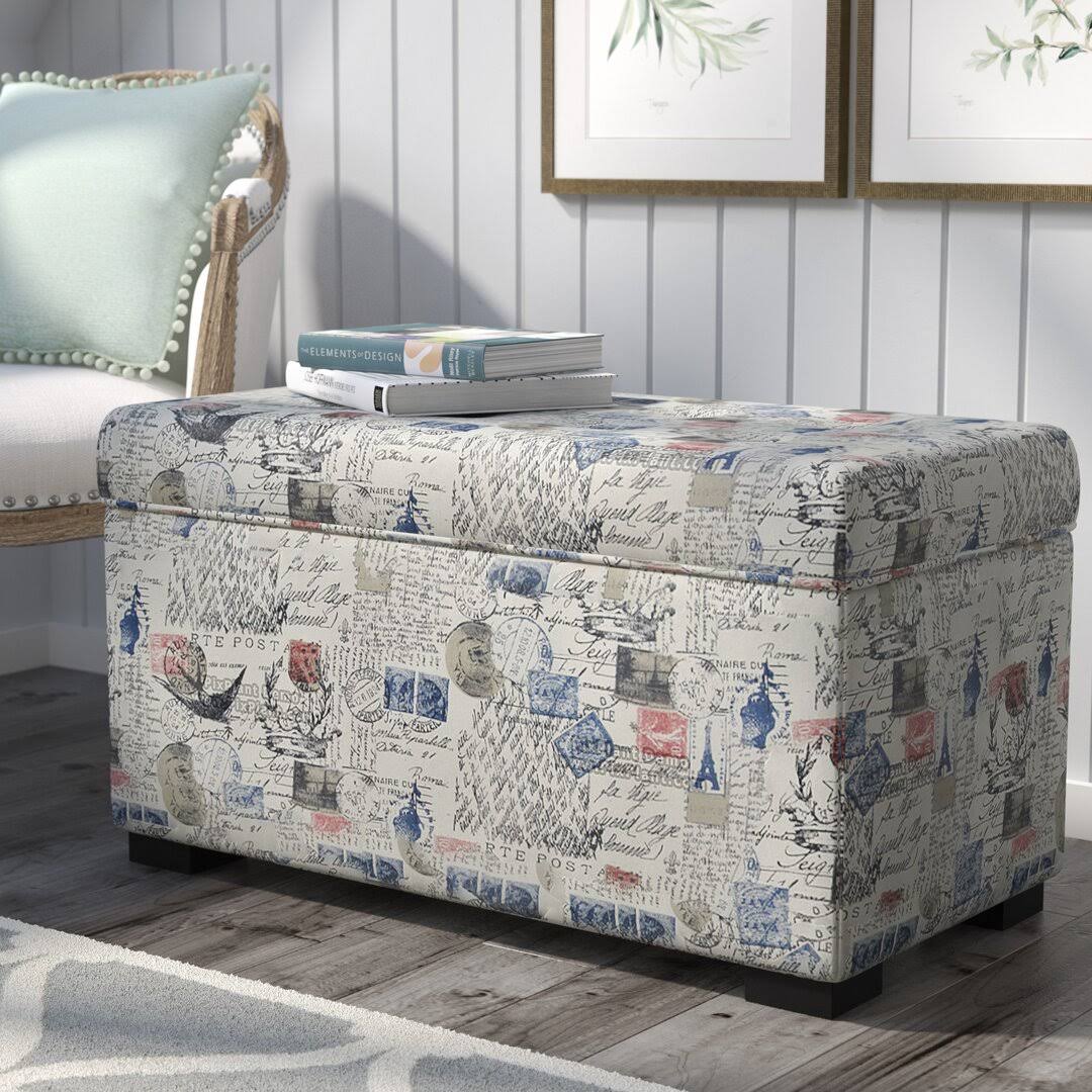 Lark Manor Pavot Fabric Storage Bench Color: Amore Primary GHFT1LZ1_RLR4R