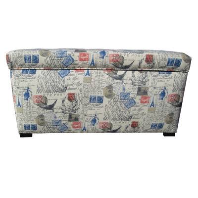 Lark Manor Pavot Fabric Storage Bench Color: Amore Primary GHFT1LZ1_RLR4R