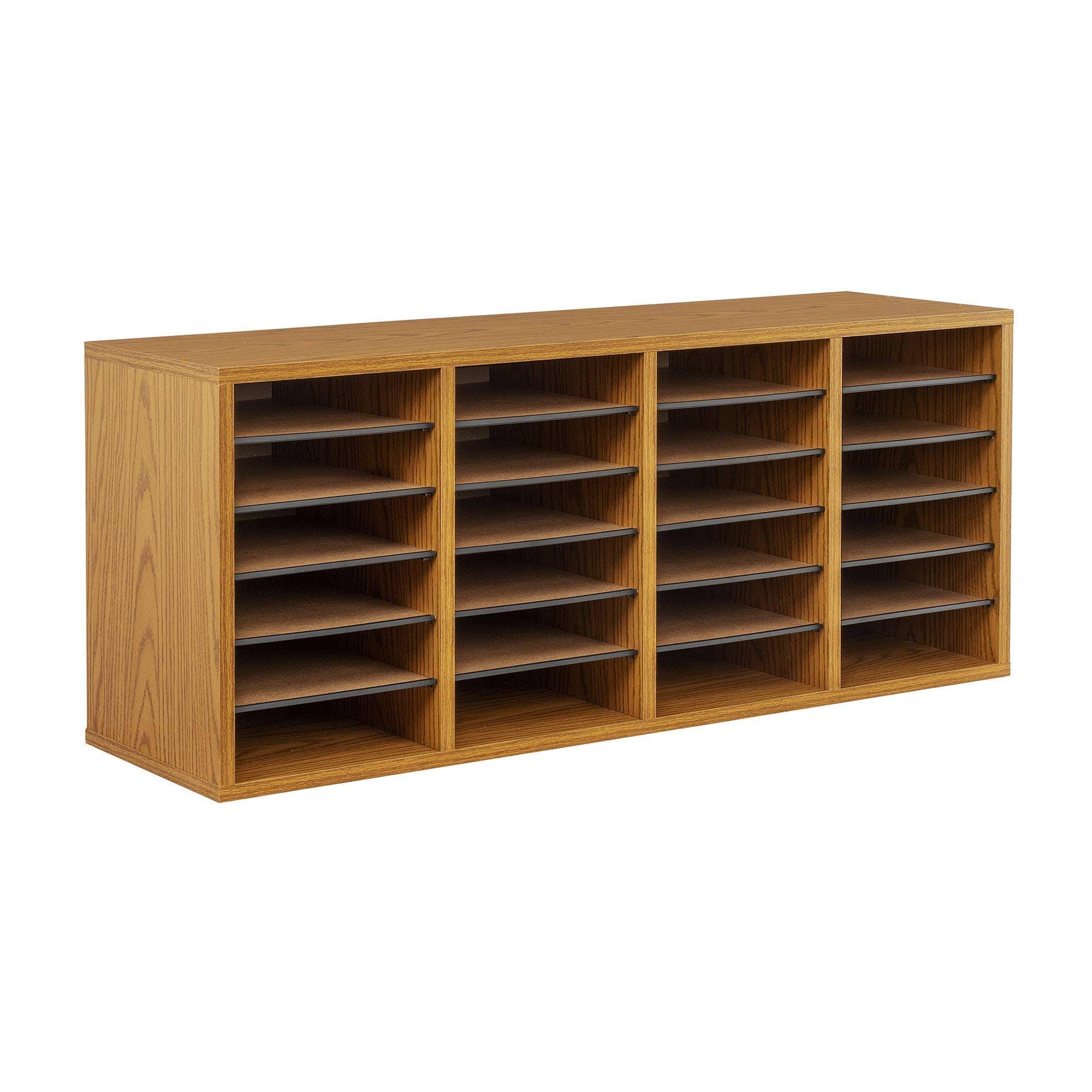 Safco Wood/Laminate Sorter, 24 Compartments, 39.25 X 11.75 X 16.25, Medium I8DZVVUW_KK9QS