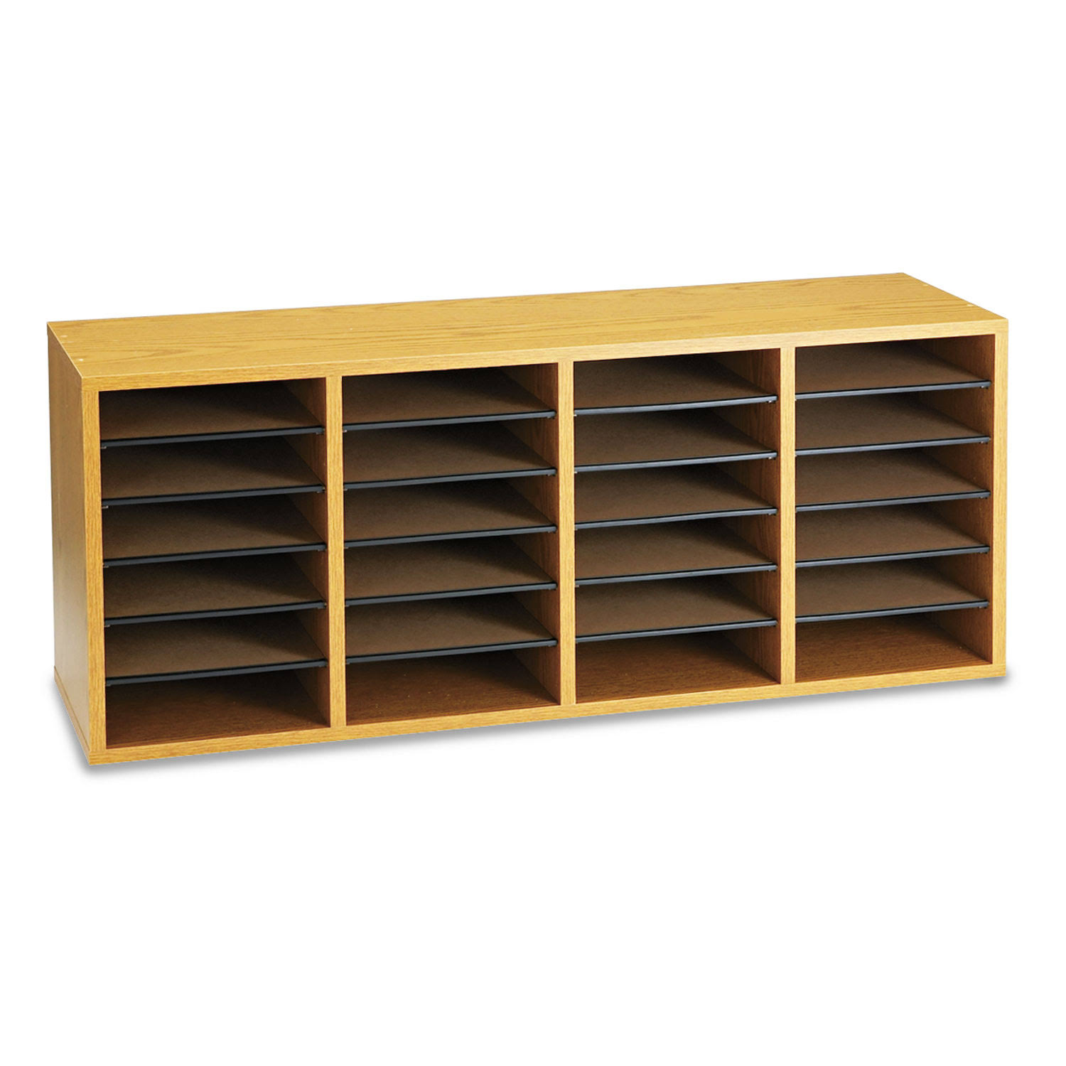Safco Wood/Laminate Sorter, 24 Compartments, 39.25 X 11.75 X 16.25, Medium I8DZVVUW_KK9QS