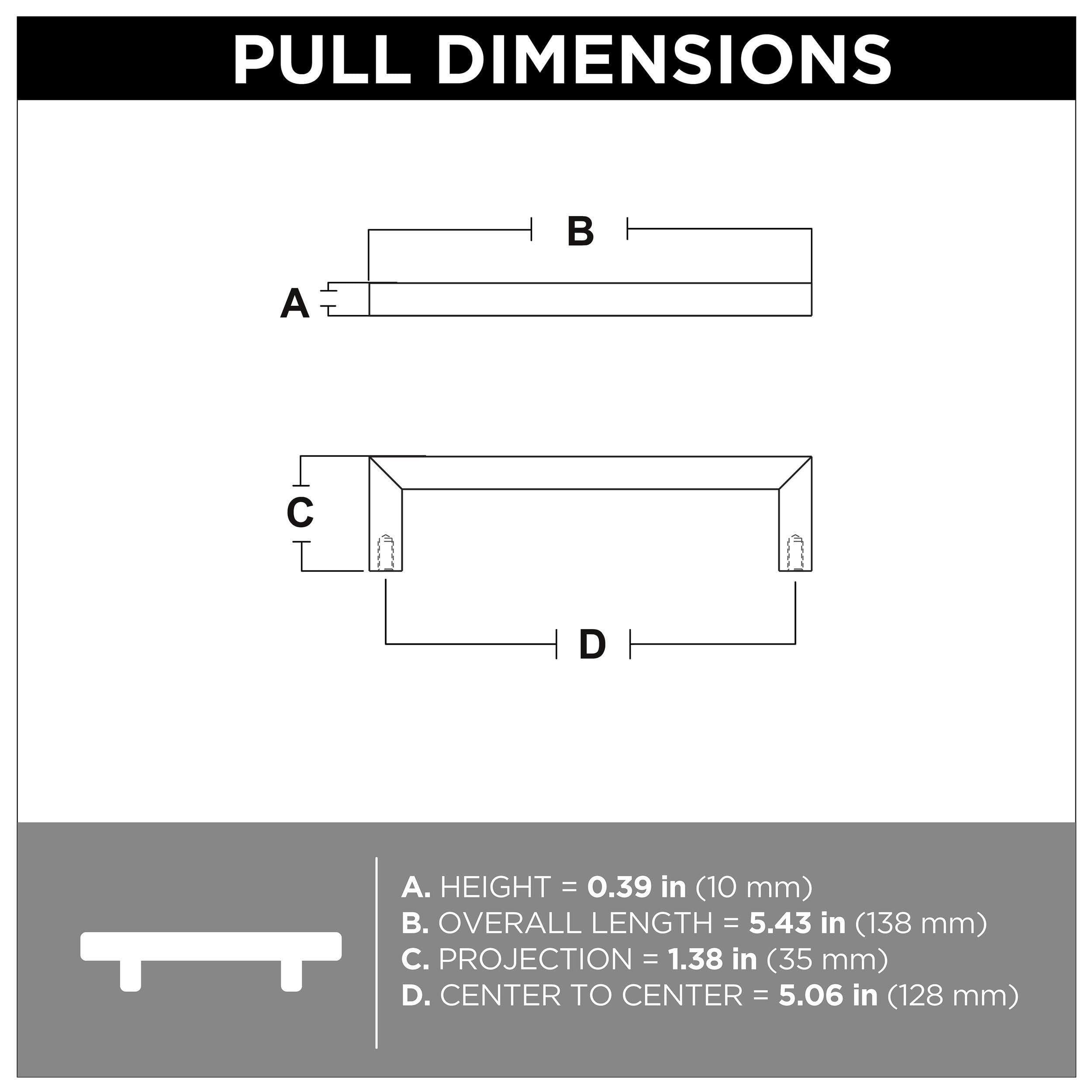Franklin Brass Simple Modern Square Cabinet Pull, Black, 5-1/16 In (128mm) Drawer Handle, 30 Pack, P46646k-Fb-MLXES89U_WS9IO