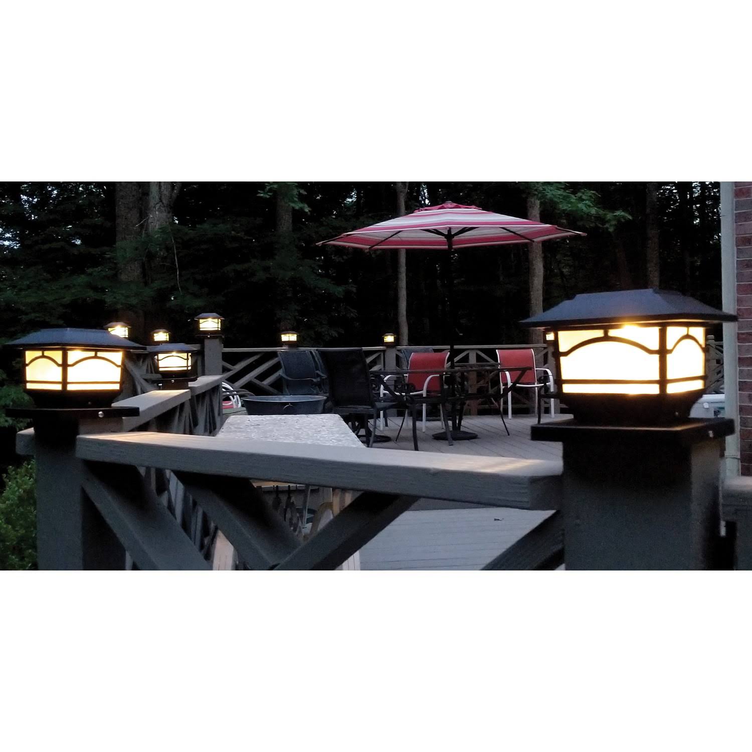Maxsa Innovations 41671 Solar Post Cap And Deck Railing Lights 2 Pack (Dark Bronze) ERGECCM8_JHXV2